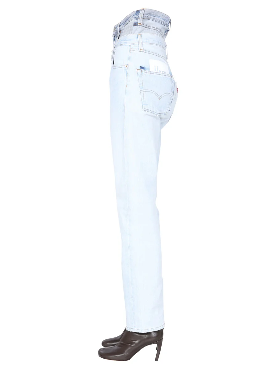 1/OFF Double-waisted Denim Jeans - Image 3