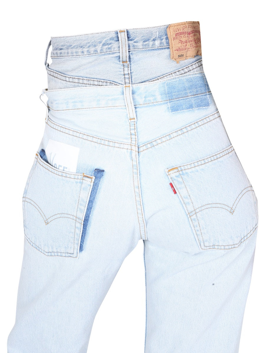 1/OFF Double-waisted Denim Jeans - Image 5