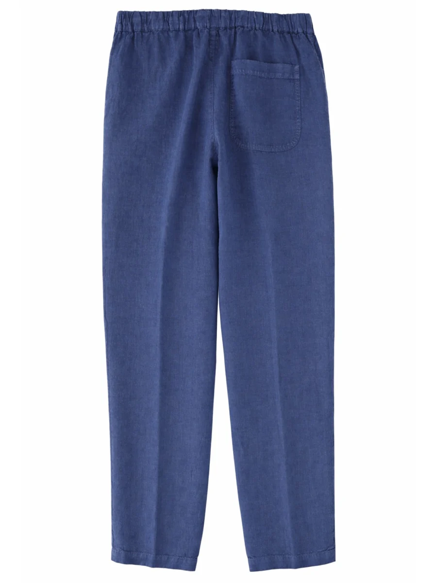 120% Lino Lightweight Linen Trousers with Drawstring - Size 48 - Image 3