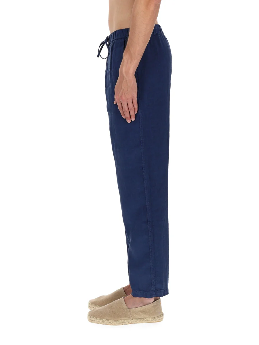 120% Lino Lightweight Linen Trousers with Drawstring - Size 48 - Image 4