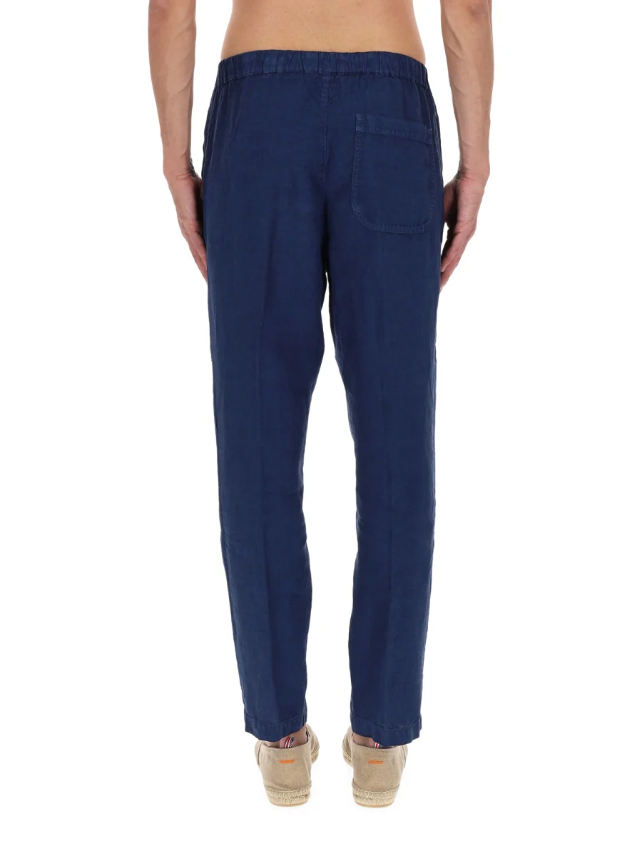 120% Lino Lightweight Linen Trousers with Drawstring - Size 48 - Image 5
