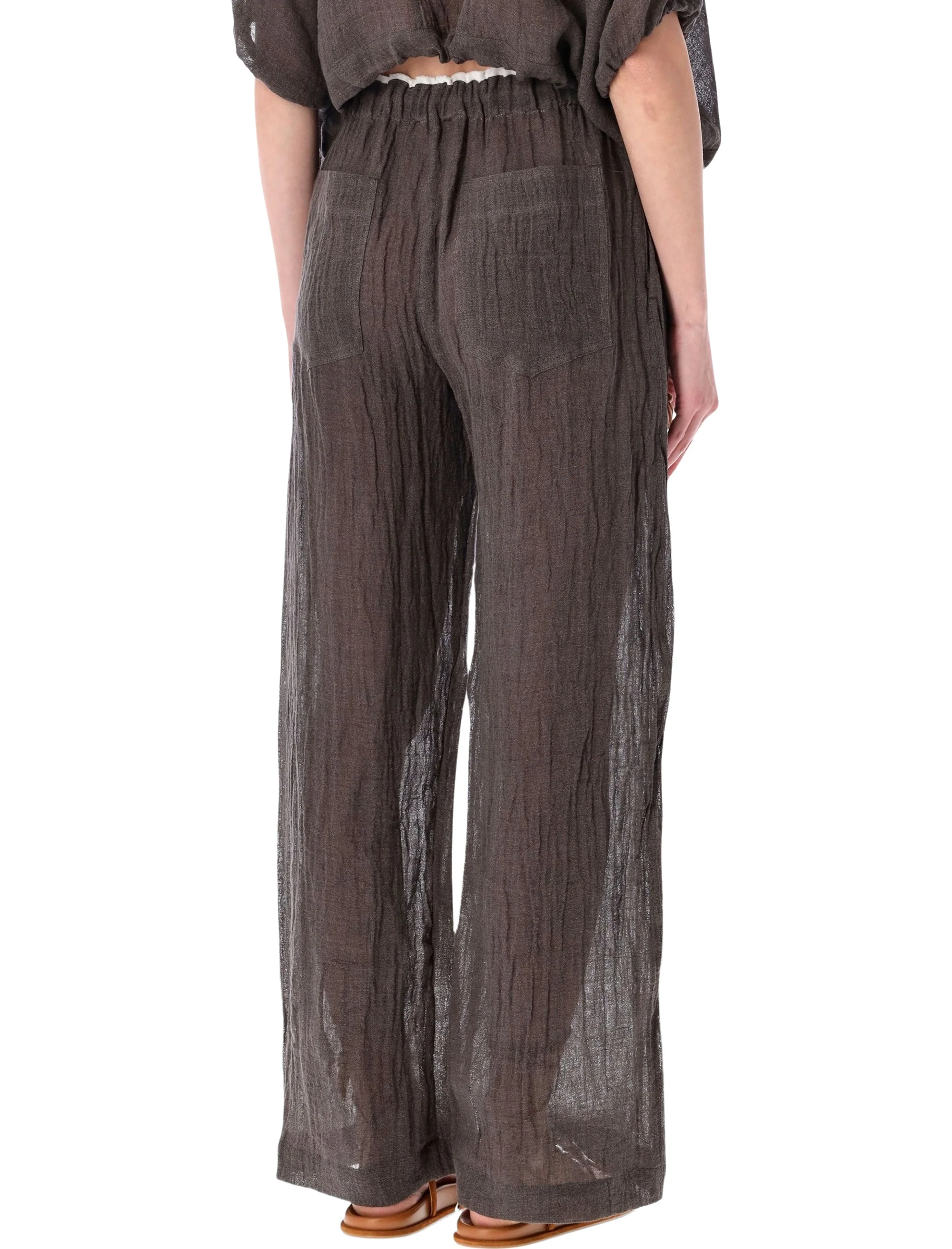 120% Lino Linen Blend Mini Trousers for Women - Image 2