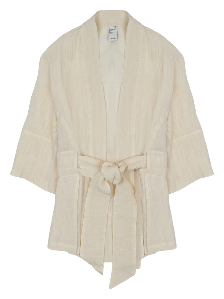 120% Lino Linen-Blend Women's Mini Jacket