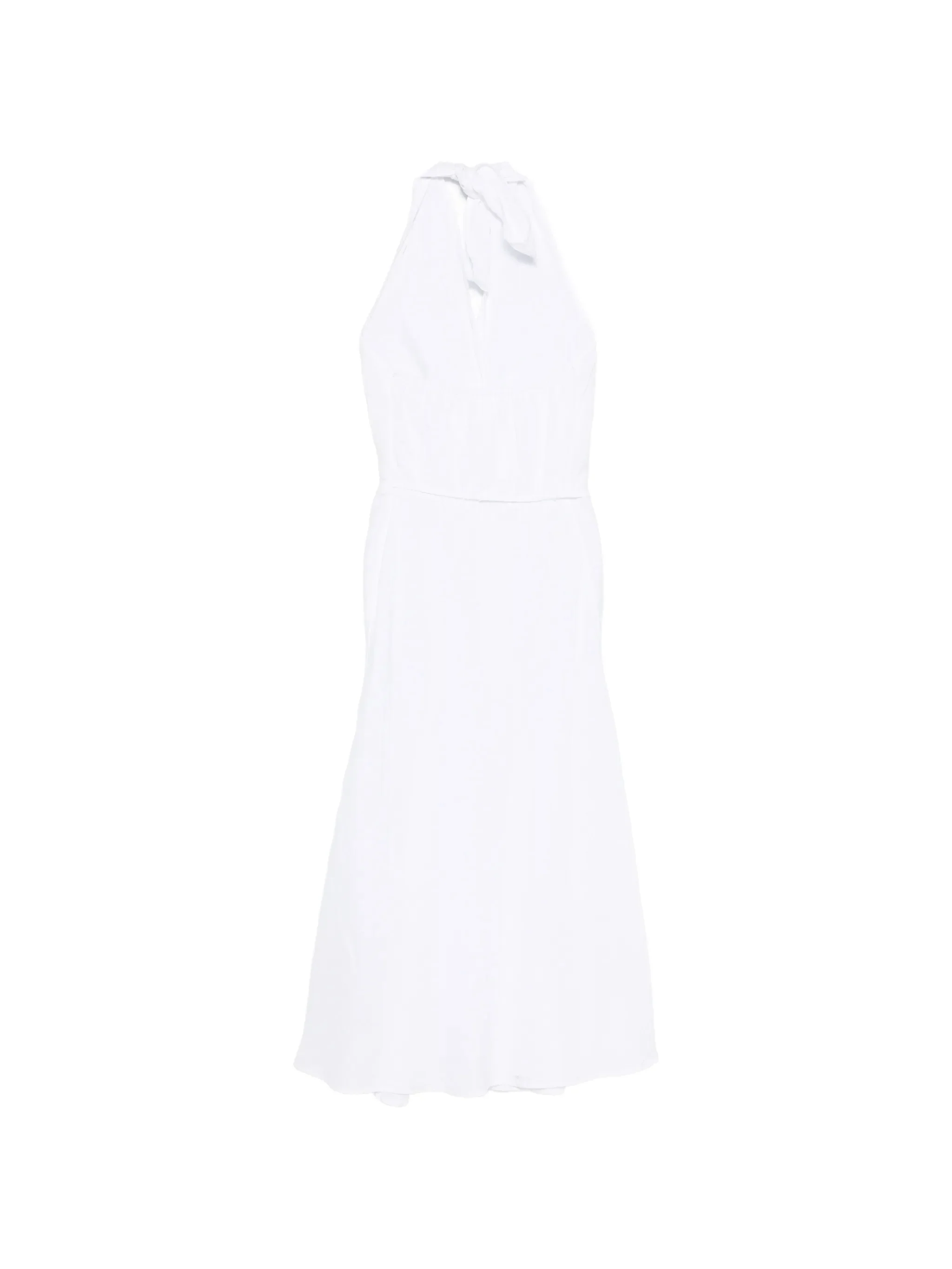 120% Lino Linen Mini Dress with Belt and V-Neck - Image 2