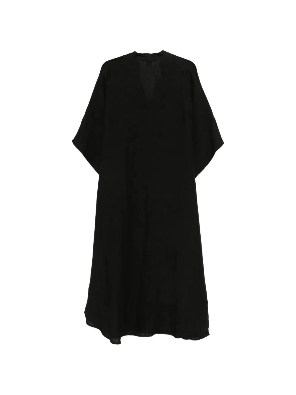 120% Lino Linen V-Neck Kaftan with Side Slits - P26 Season - Image 2