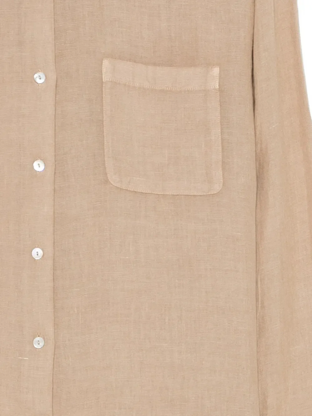 120% Lino Long-Sleeved Linen Shirt with Front Pocket - Perfect for Every Woman's Wardrobe - Image 3