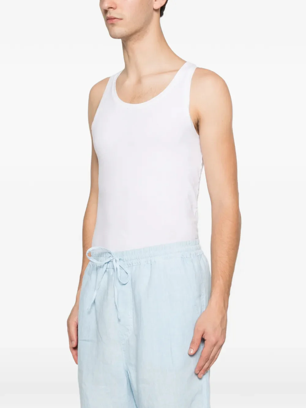 120% Lino Men's Linen Bermuda Shorts with Drawstring Waist - Size 33 - Image 3