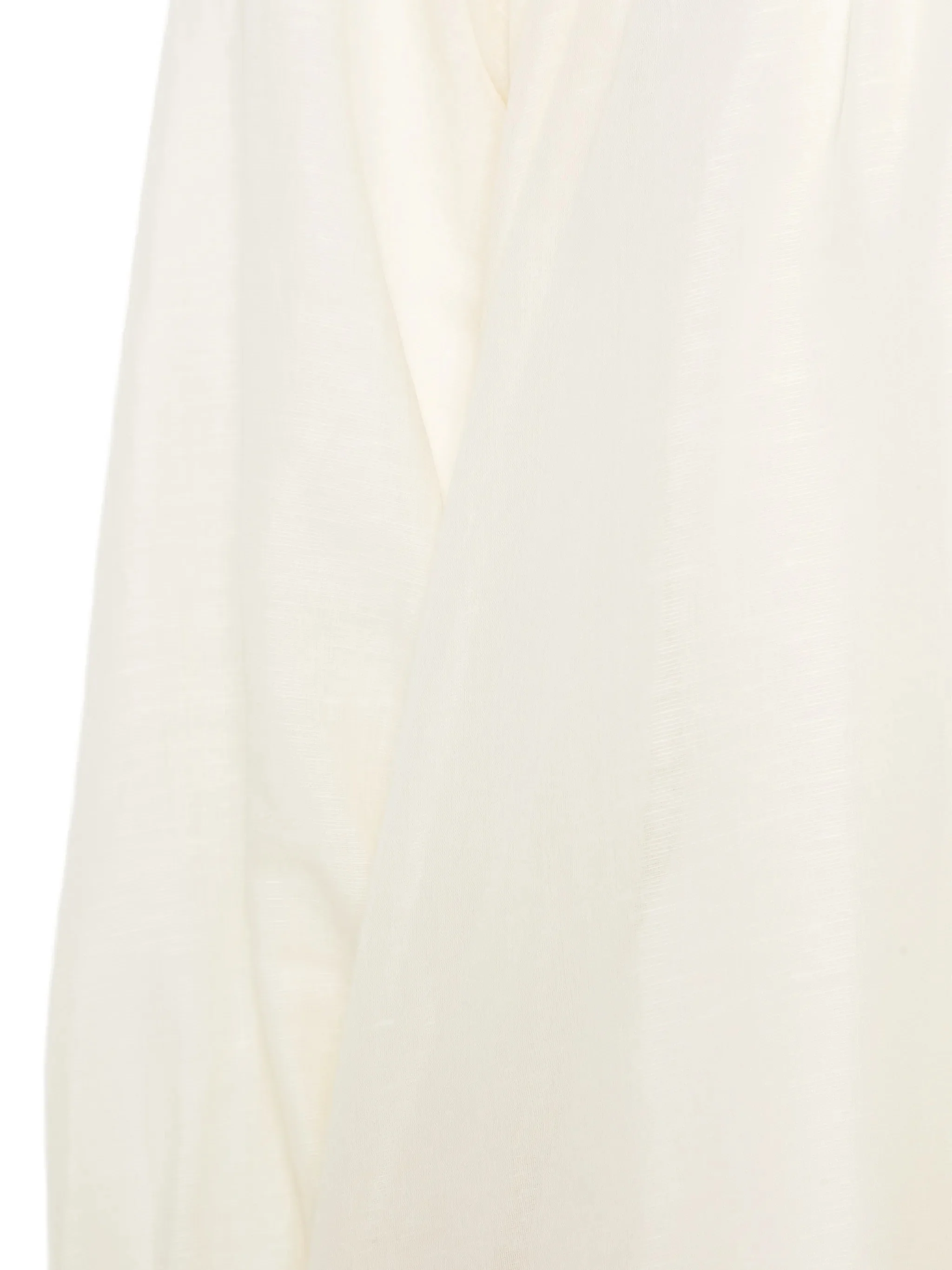 120% Lino V-Neck Long Linen Cotton Dress with Adjustable Cuffs - Women's Fashion - Image 3