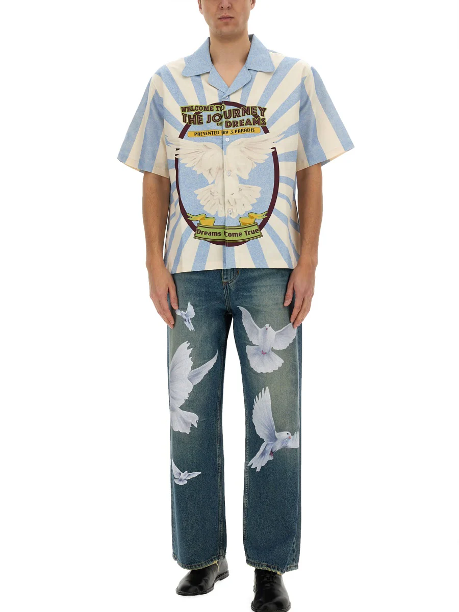 3.PARADIS Journey of Dreams Printed Short-sleeve Shirt - Image 6