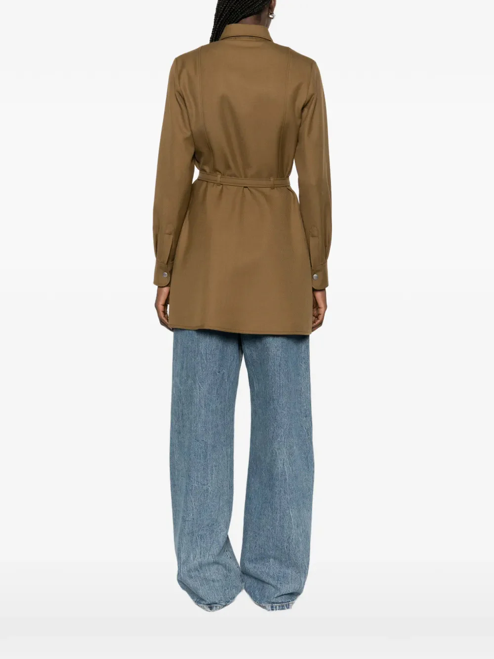A.p.c. Chic Front Button Dress with Belted Waist - Size 36 - Image 4