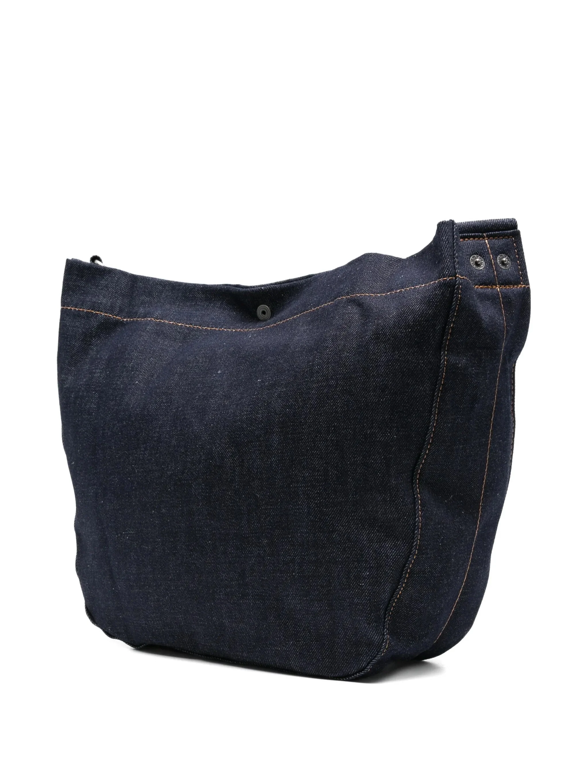 A.p.c. Cotton Shoulder Handbag with Embroidered Logo - Image 3