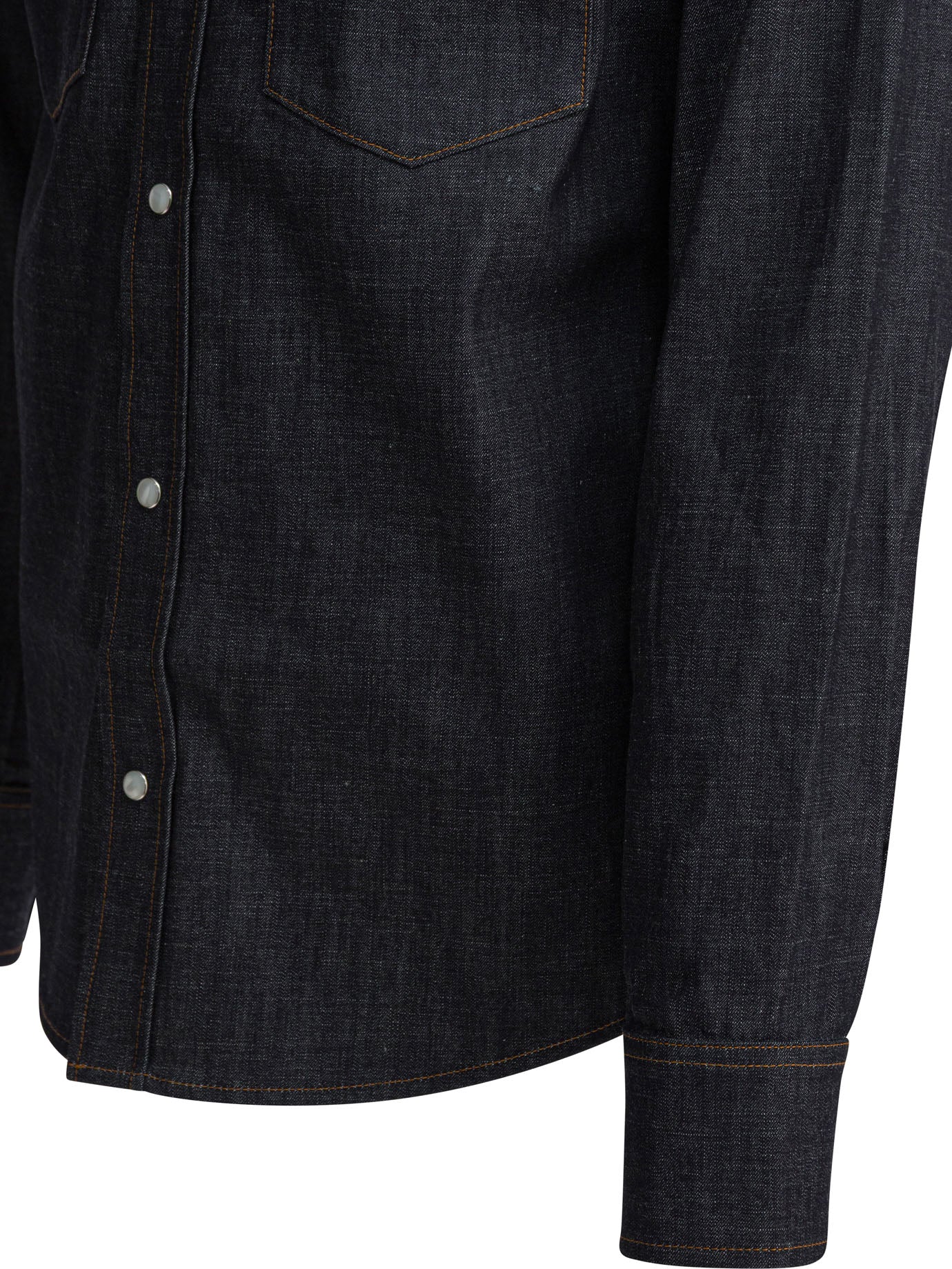 A.P.C. Denim Shirt, Regular Collar, Long Sleeves, Pockets with Buttons, Long Sleeves - Image 4