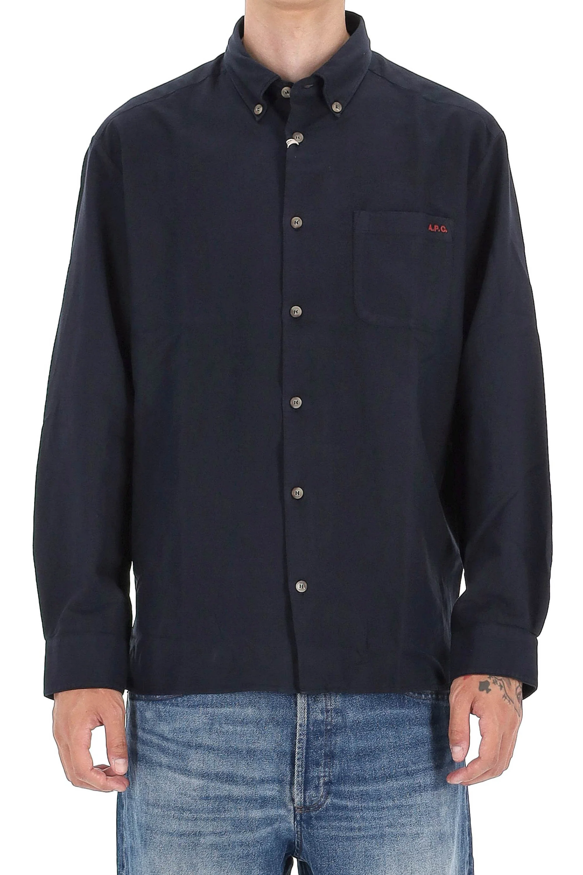 A.p.c. Essential Long Sleeve Shirt for Men - Image 7