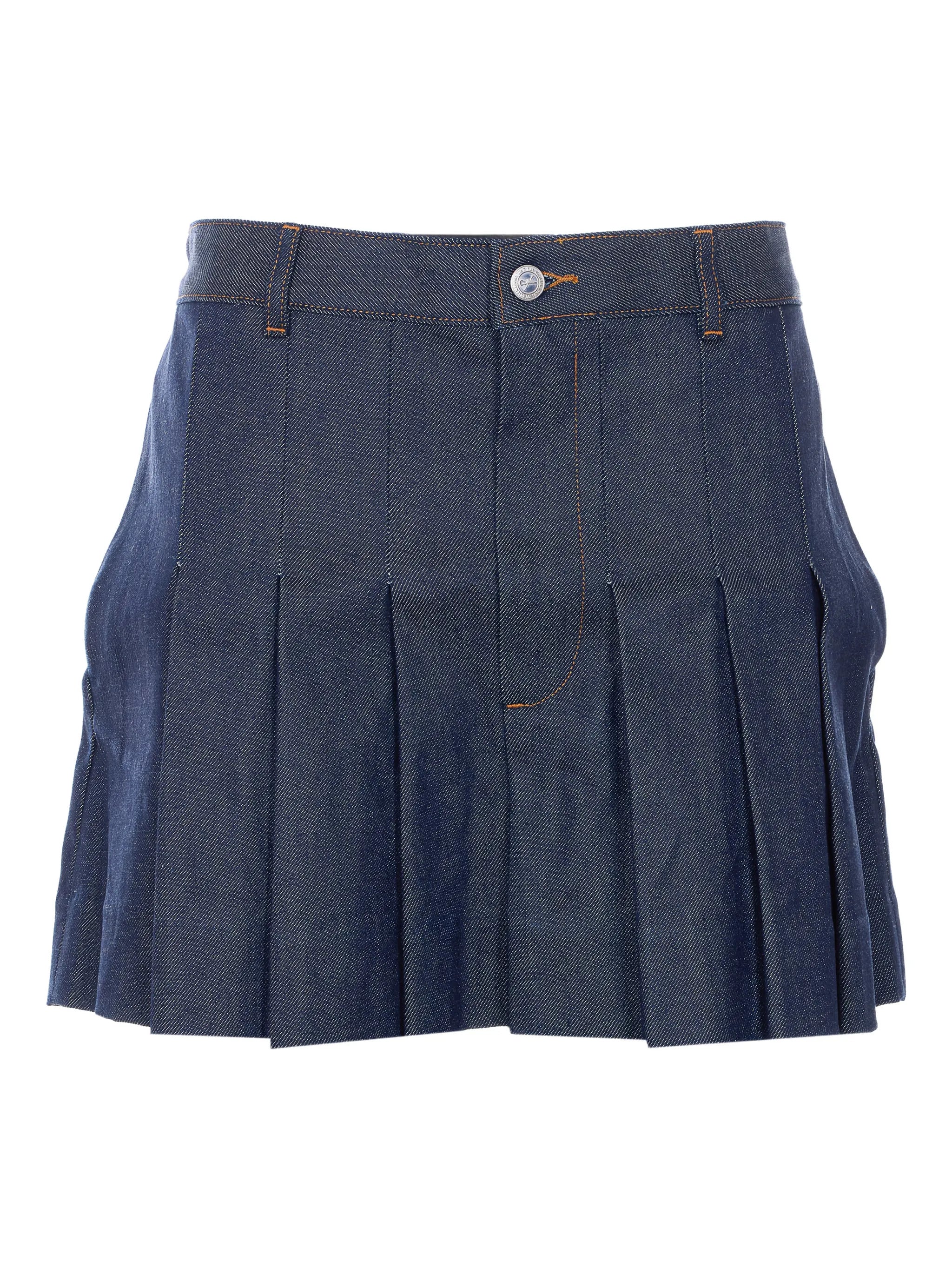 A.p.c. Pleated Panel Mini Skirt with Concealed Zip Closure - Size 36