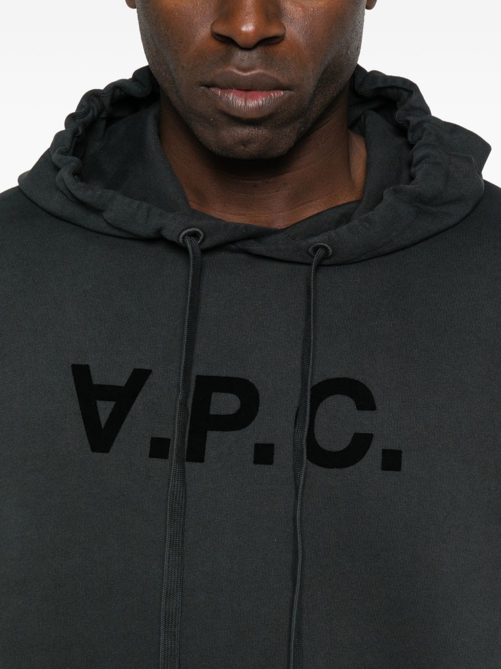 A.P.C. Velvet Logo Hoodie - Image 4