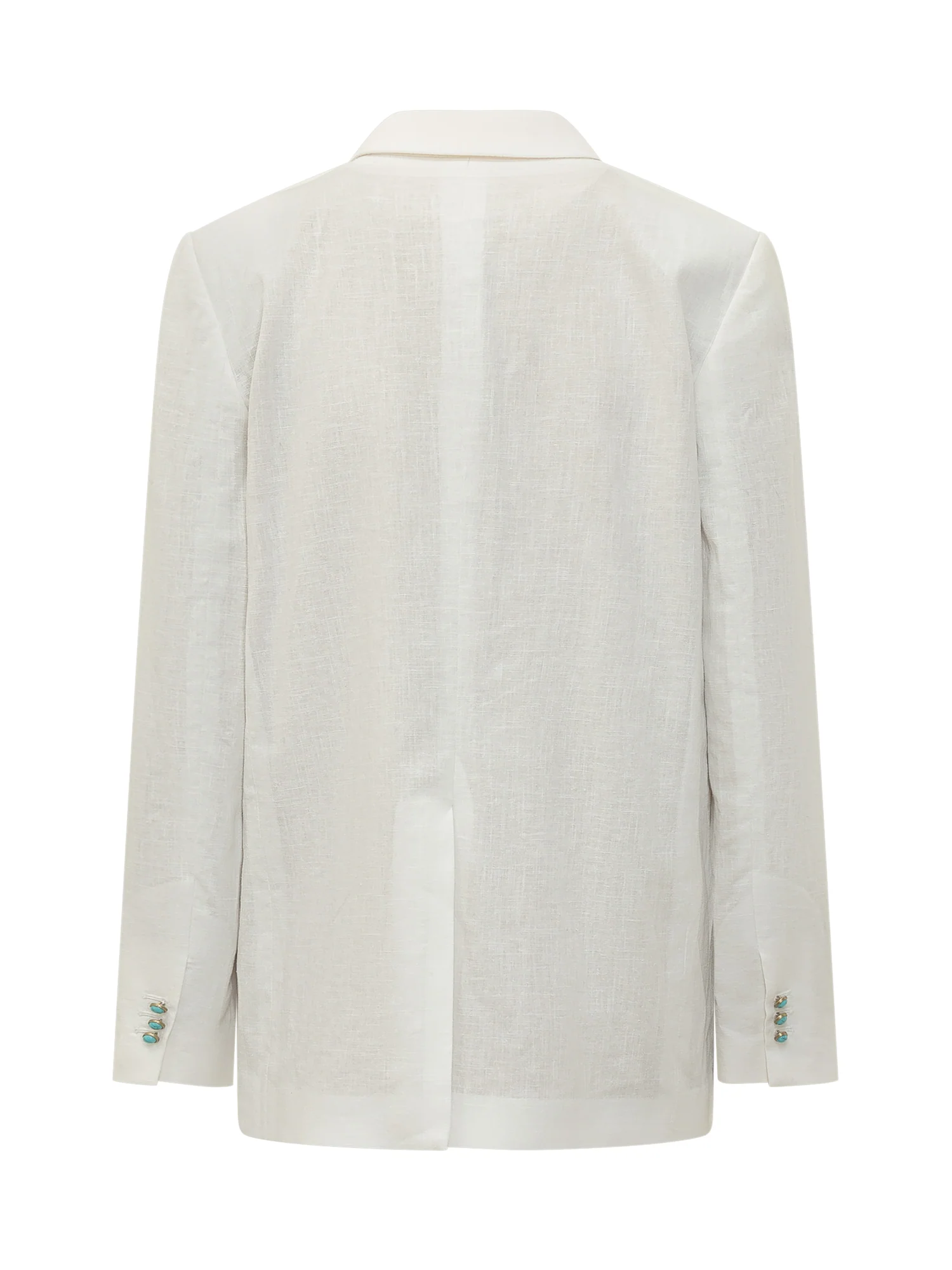 A Paper Kid Linen Mini Jacket with Single Reverse Button - Image 2