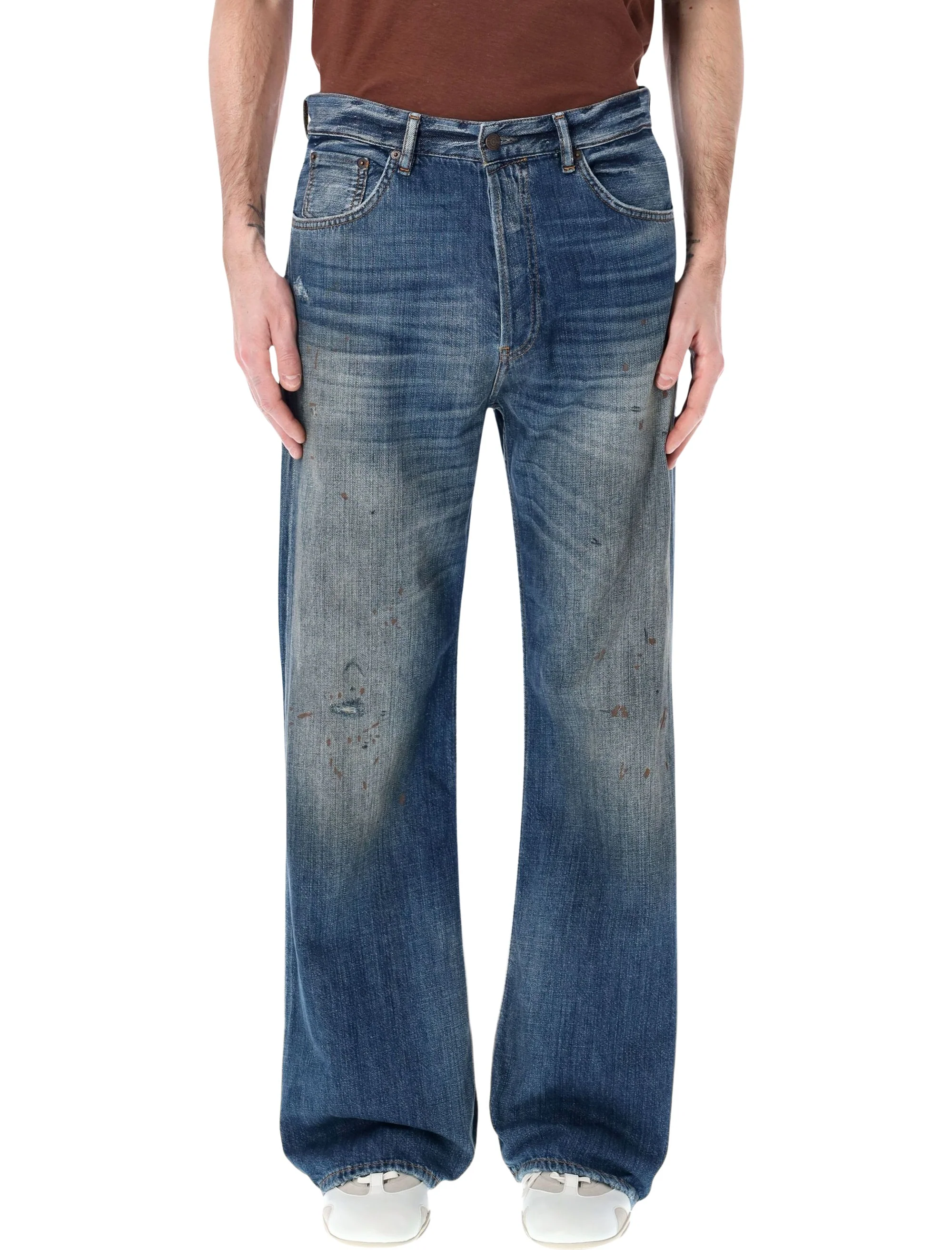 Acne Studios Authentic Vintage-Inspired Jeans with Mid Waist and Straight Leg