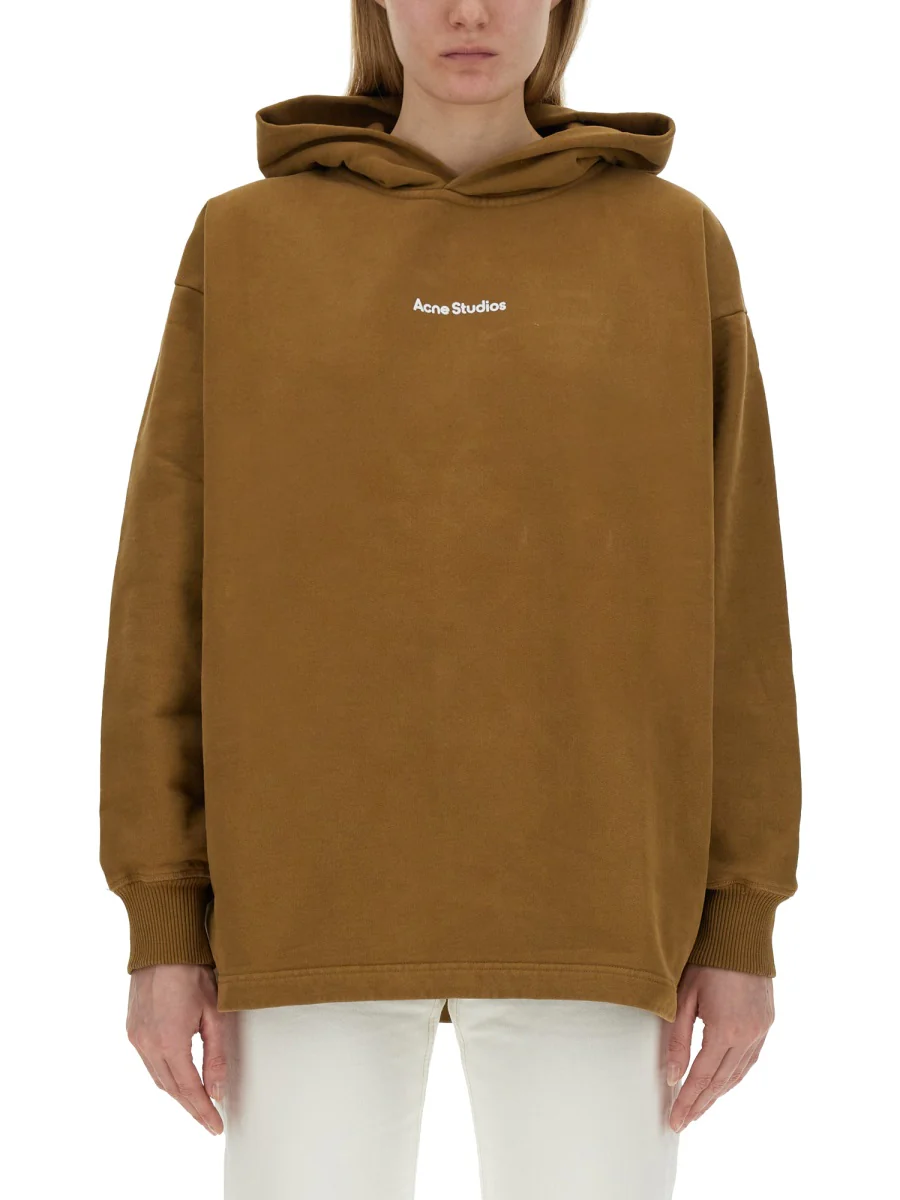 ACNE STUDIOS Logo-print Drop-shoulder Hoodie