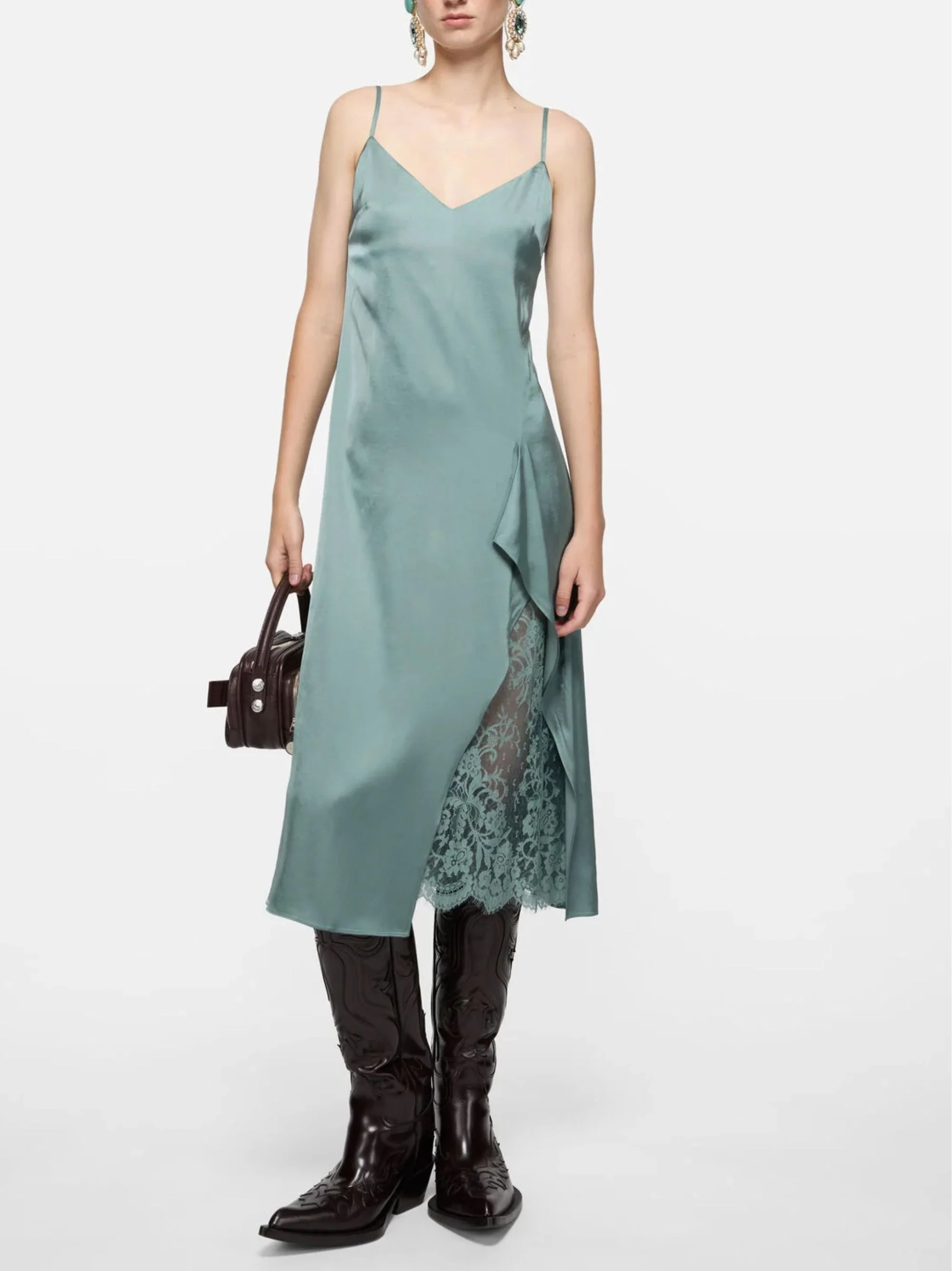 Acne Studios Satin Slip Dress - Image 4