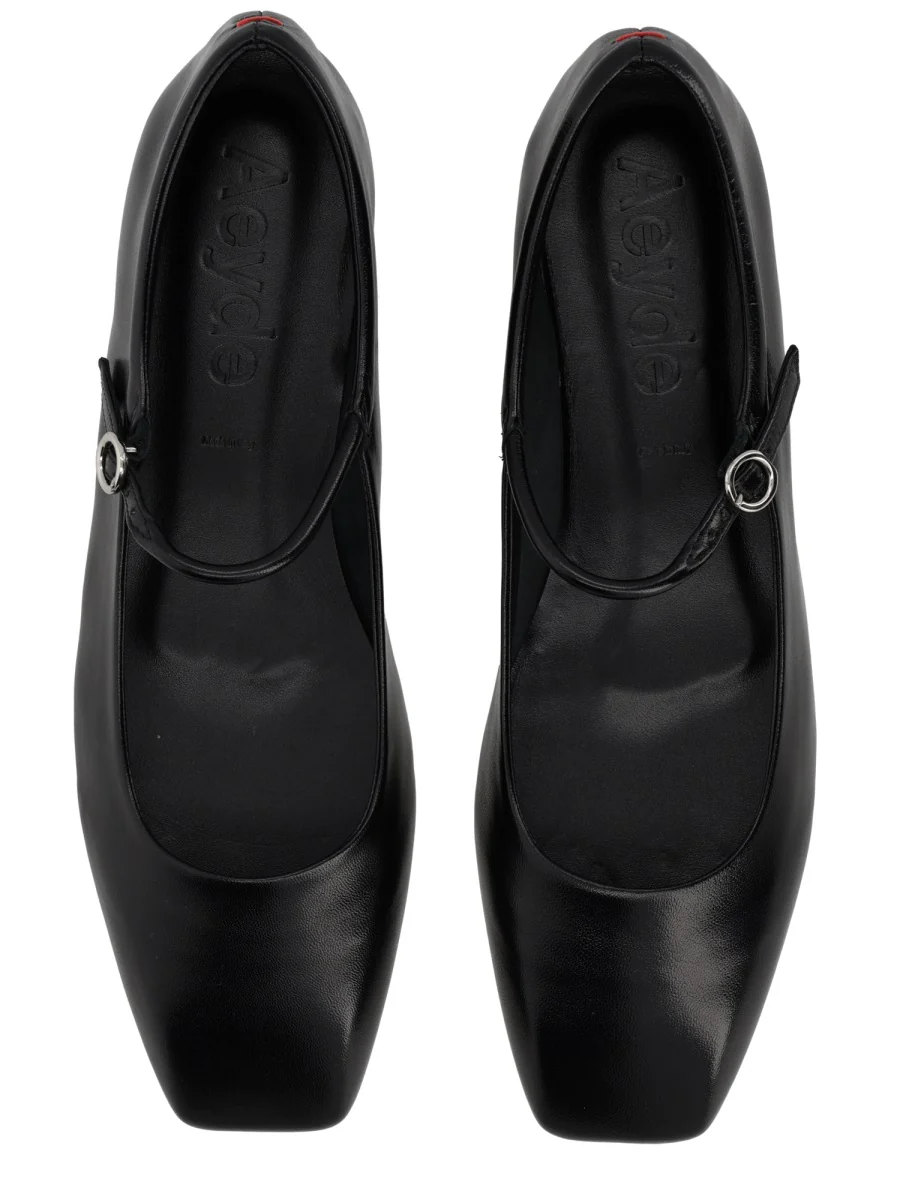 AEYDE Uma Eyelet-embellished Leather Mary Jane Ballet Flats - Image 5