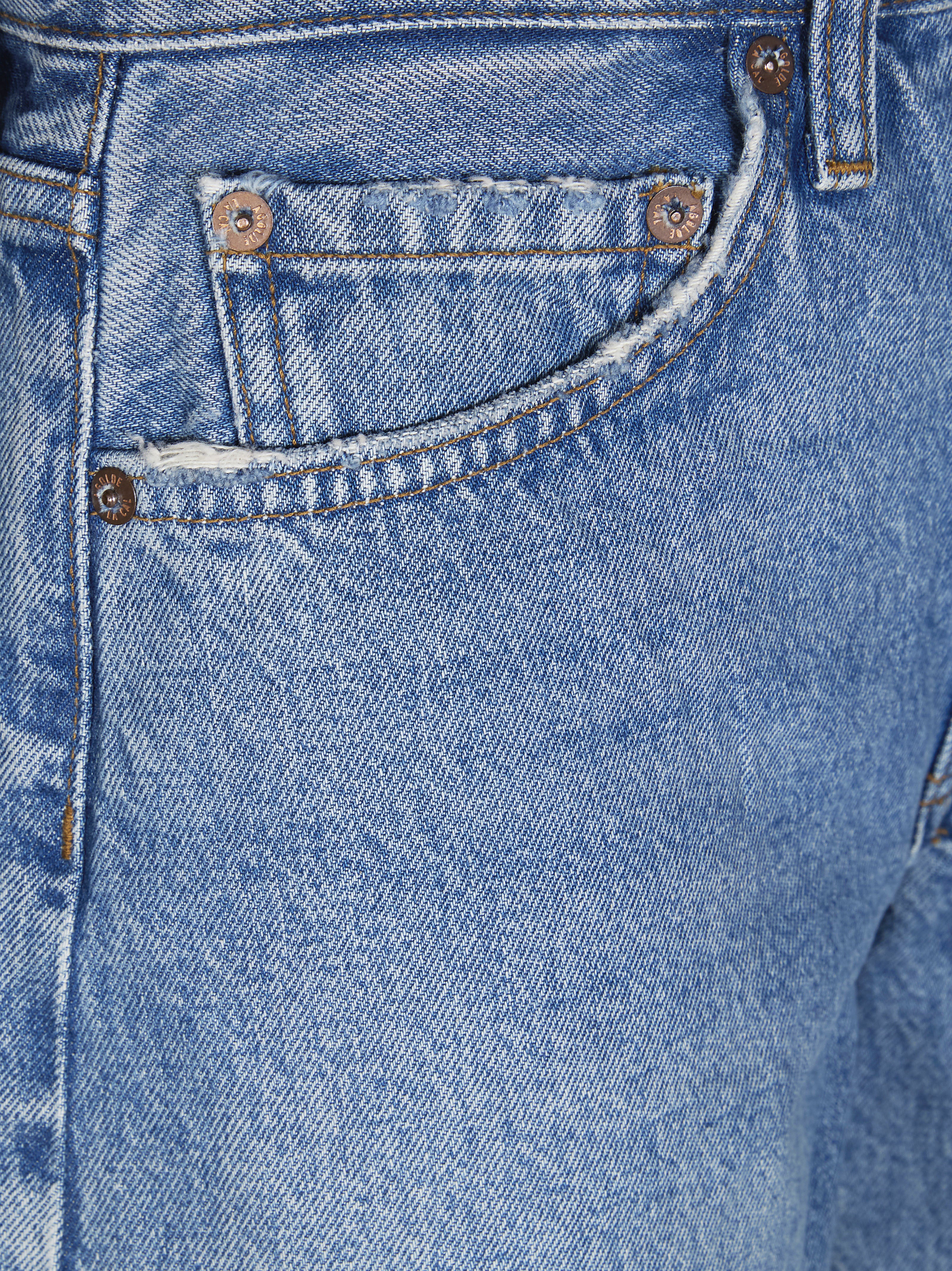 Agolde Parker Long Denim Shorts - Image 3