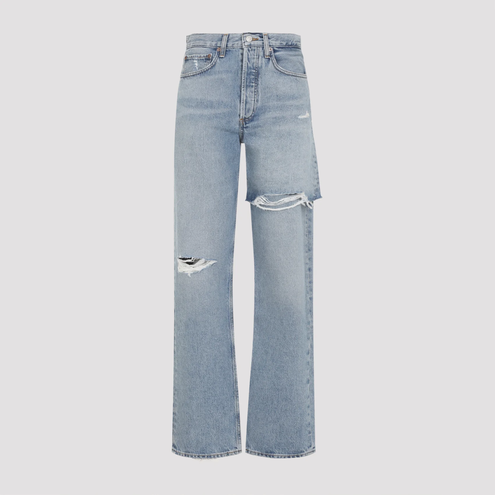 Agolde Ripped Cotton Jeans