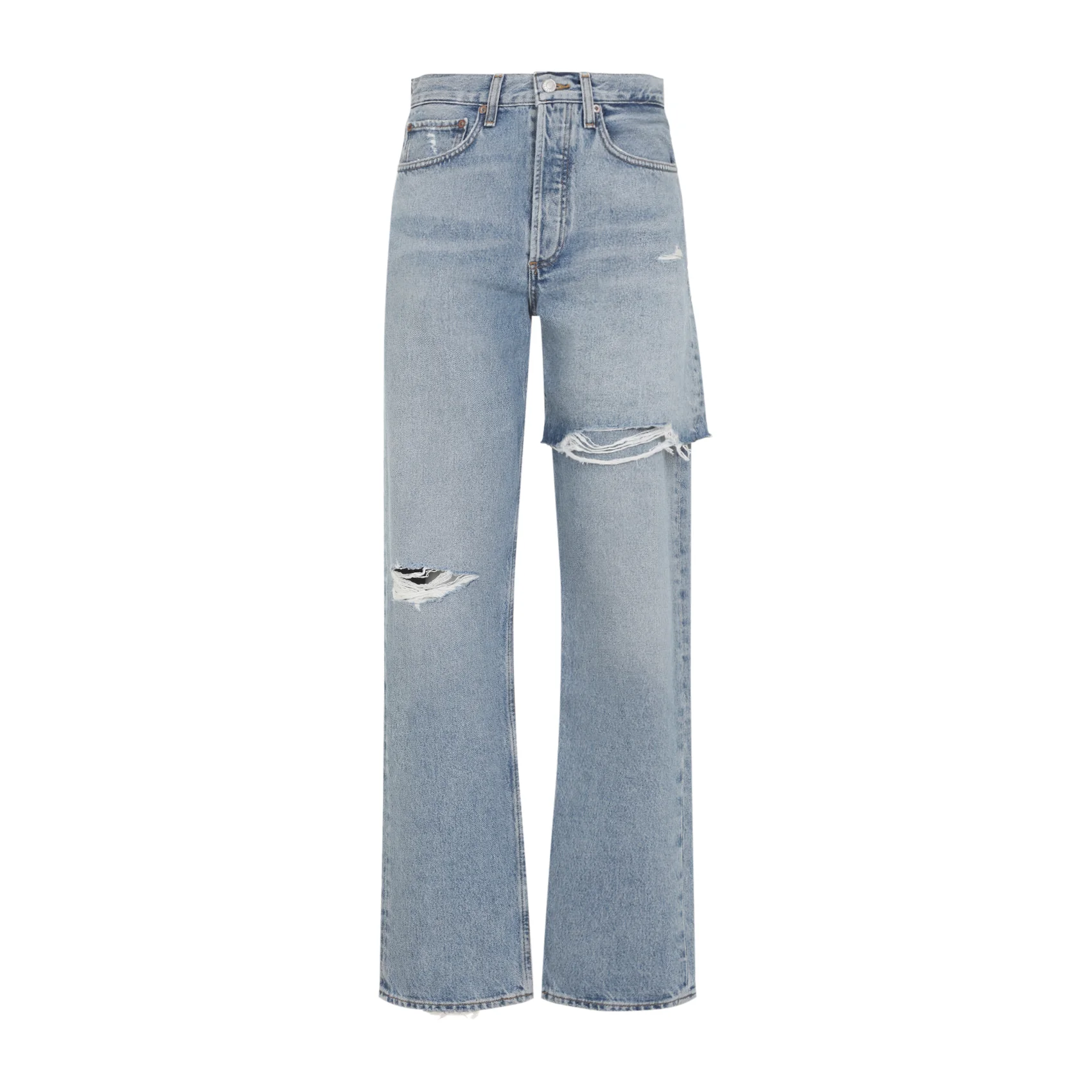 Agolde Ripped Cotton Jeans - Image 2