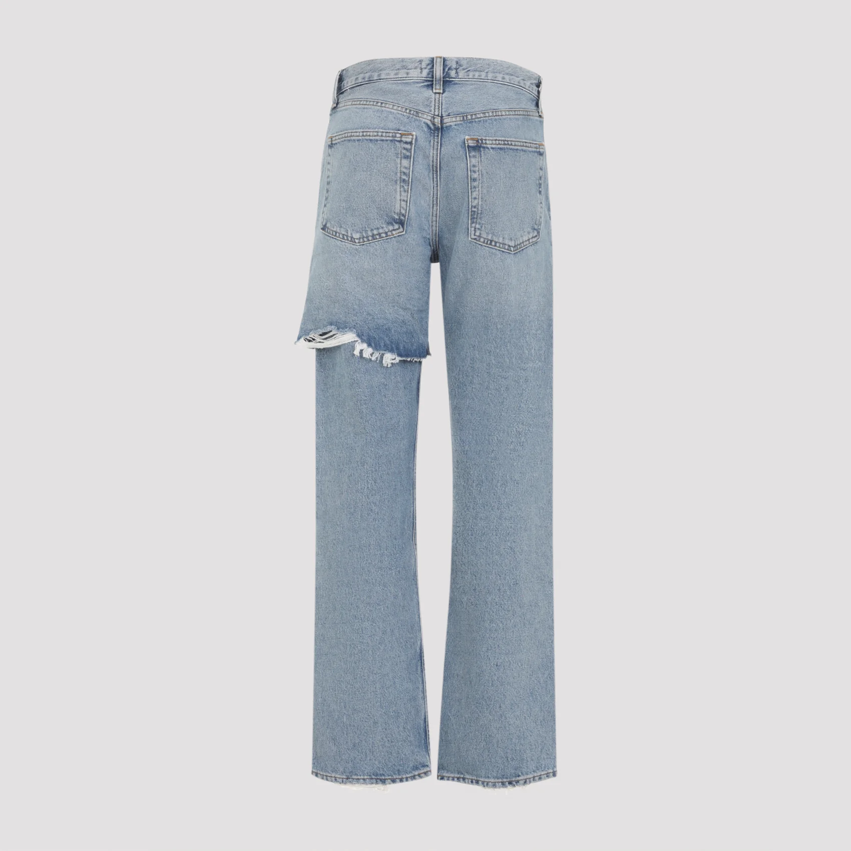 Agolde Ripped Cotton Jeans - Image 4