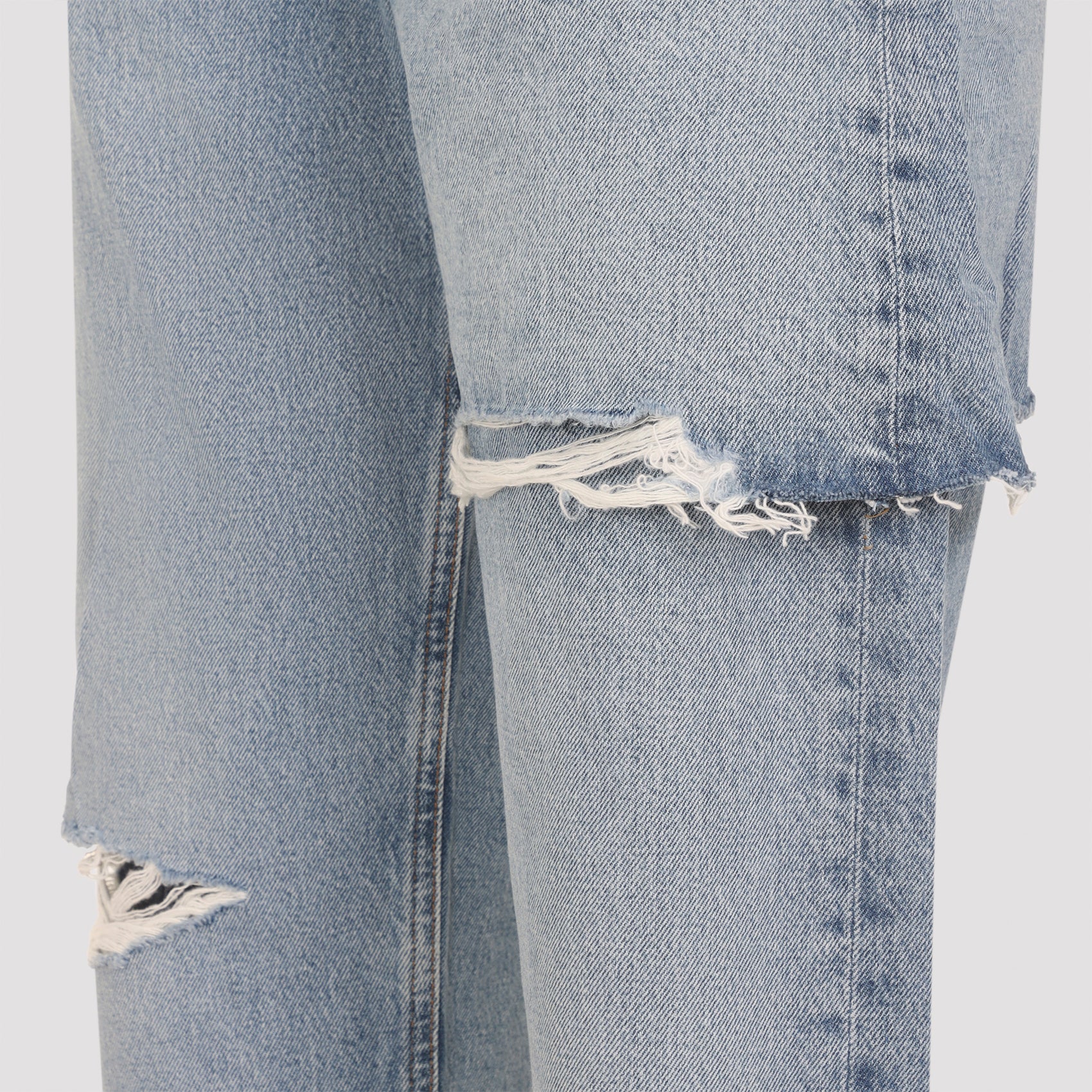 Agolde Ripped Cotton Jeans - Image 5