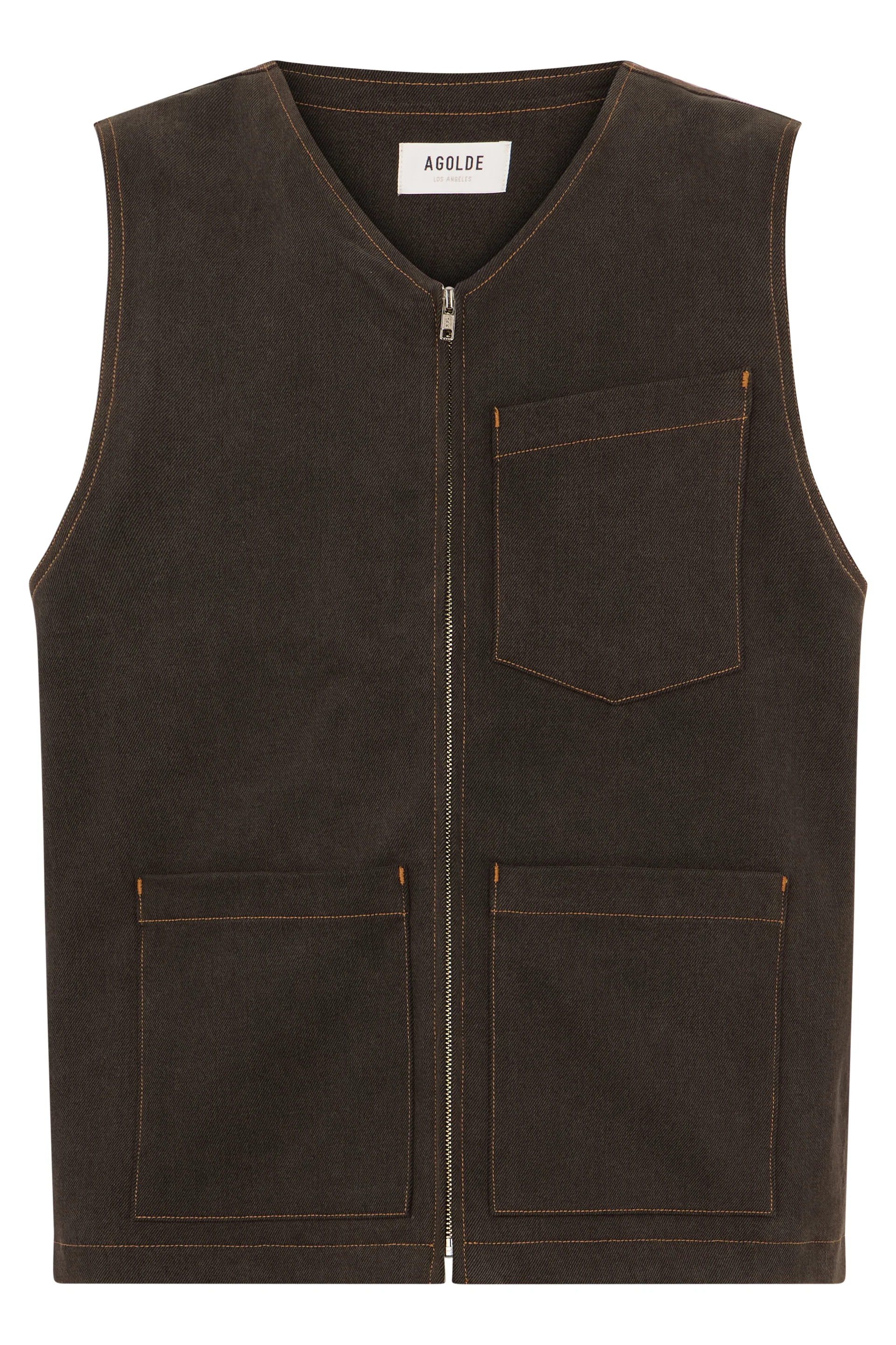 Agolde Sleeveless Denim Mini Jacket