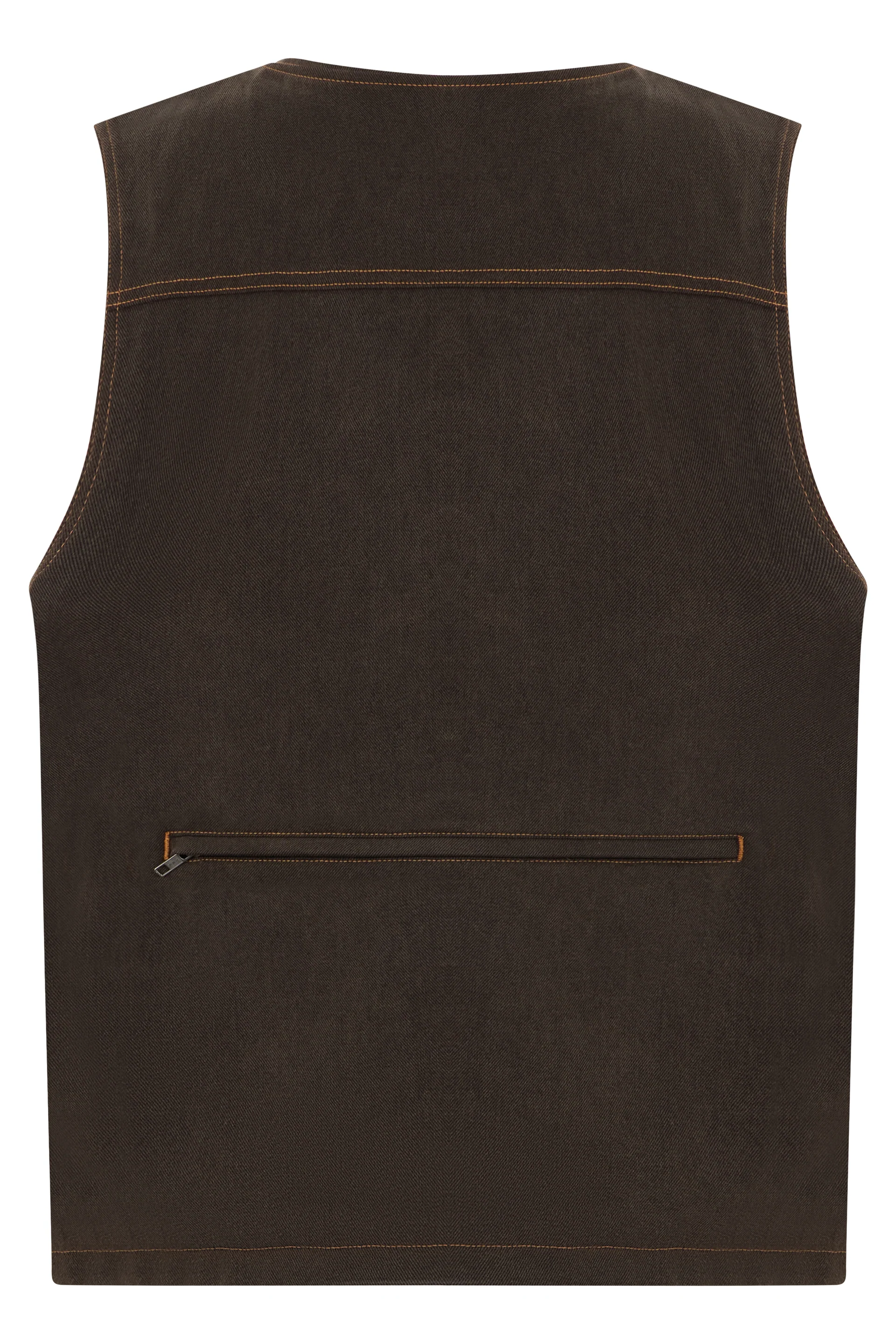 Agolde Sleeveless Denim Mini Jacket - Image 2