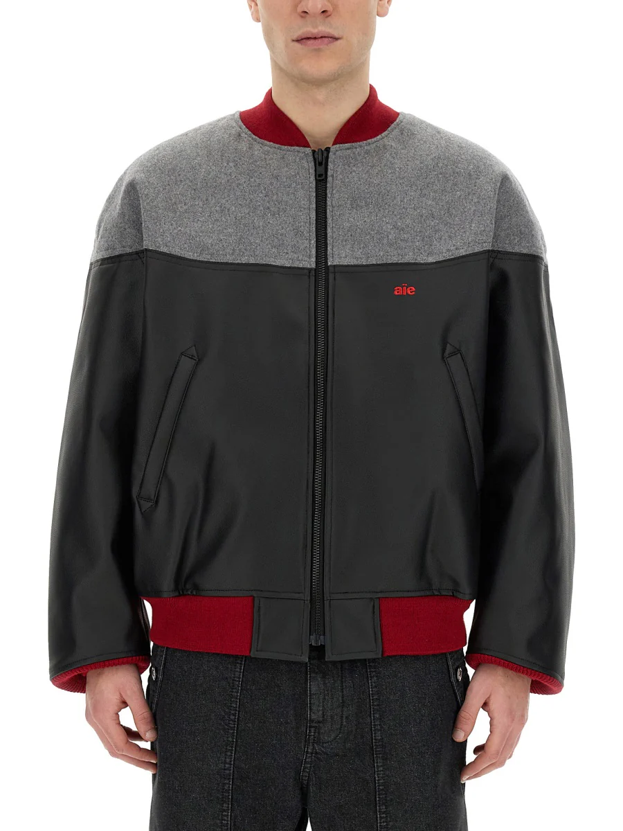 AïE Colour-block Bomber Jacket