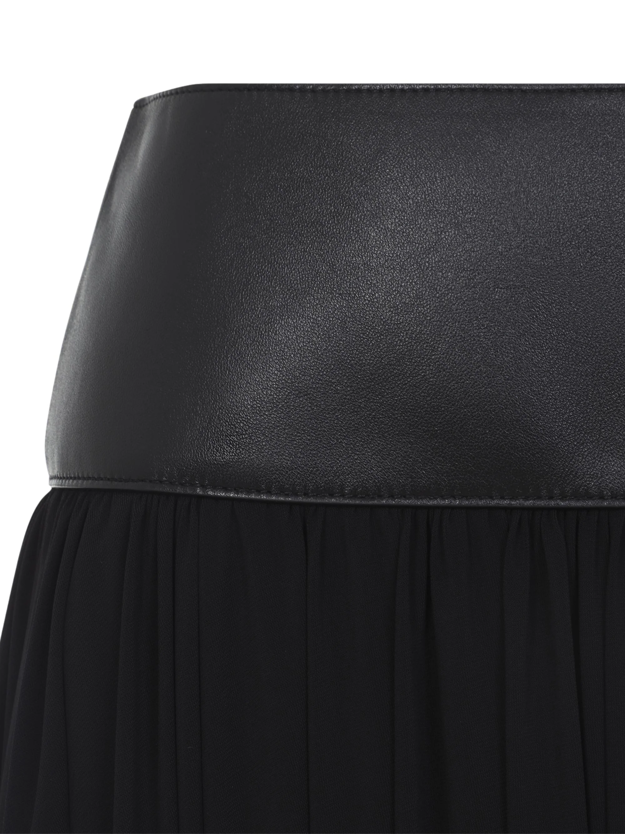 Alaia Jersey and Nappa Midi Skirt - Image 3