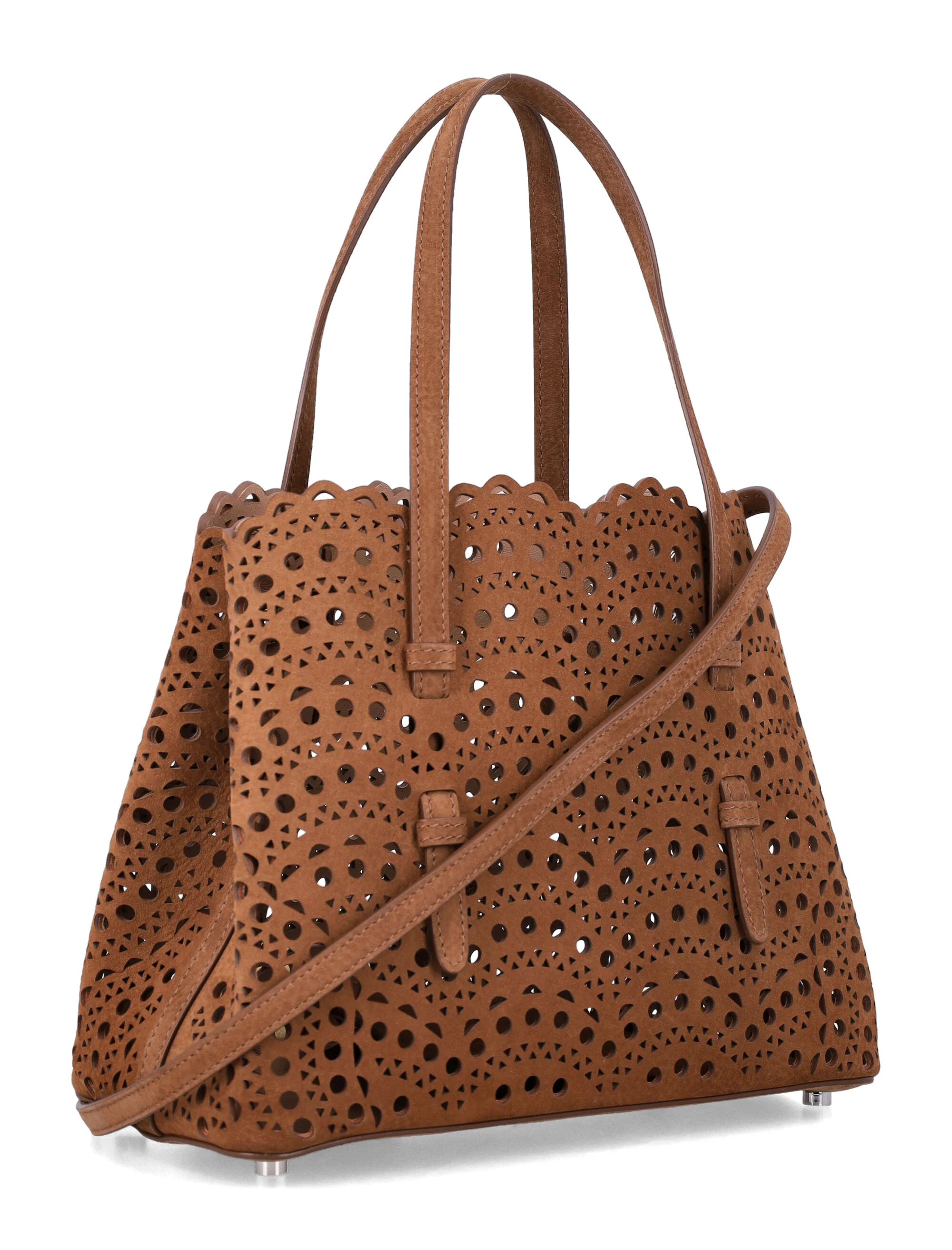Alaia Refined Mini Handbag - Elegant Nubuck Leather Design - Image 2