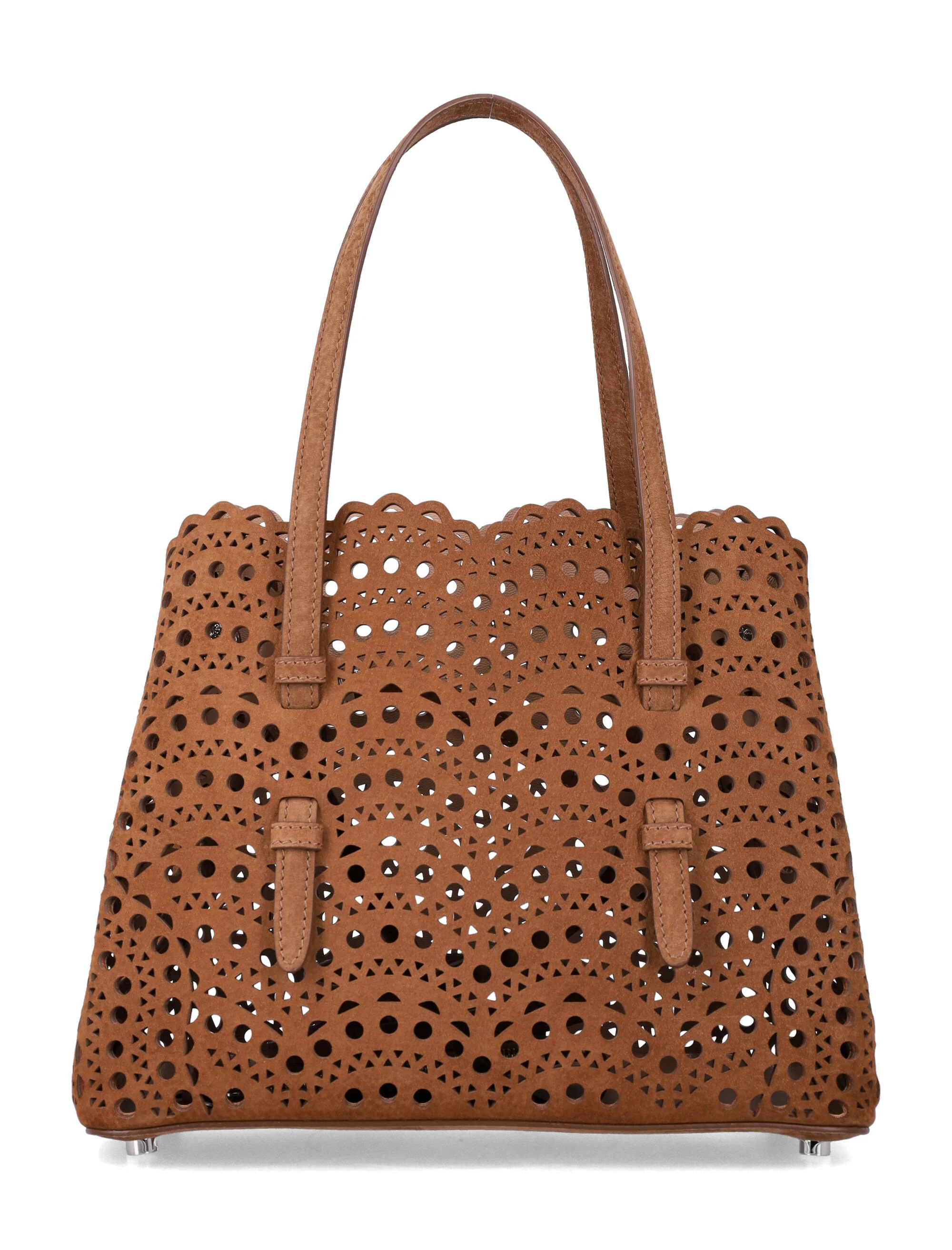 Alaia Refined Mini Handbag - Elegant Nubuck Leather Design - Image 3
