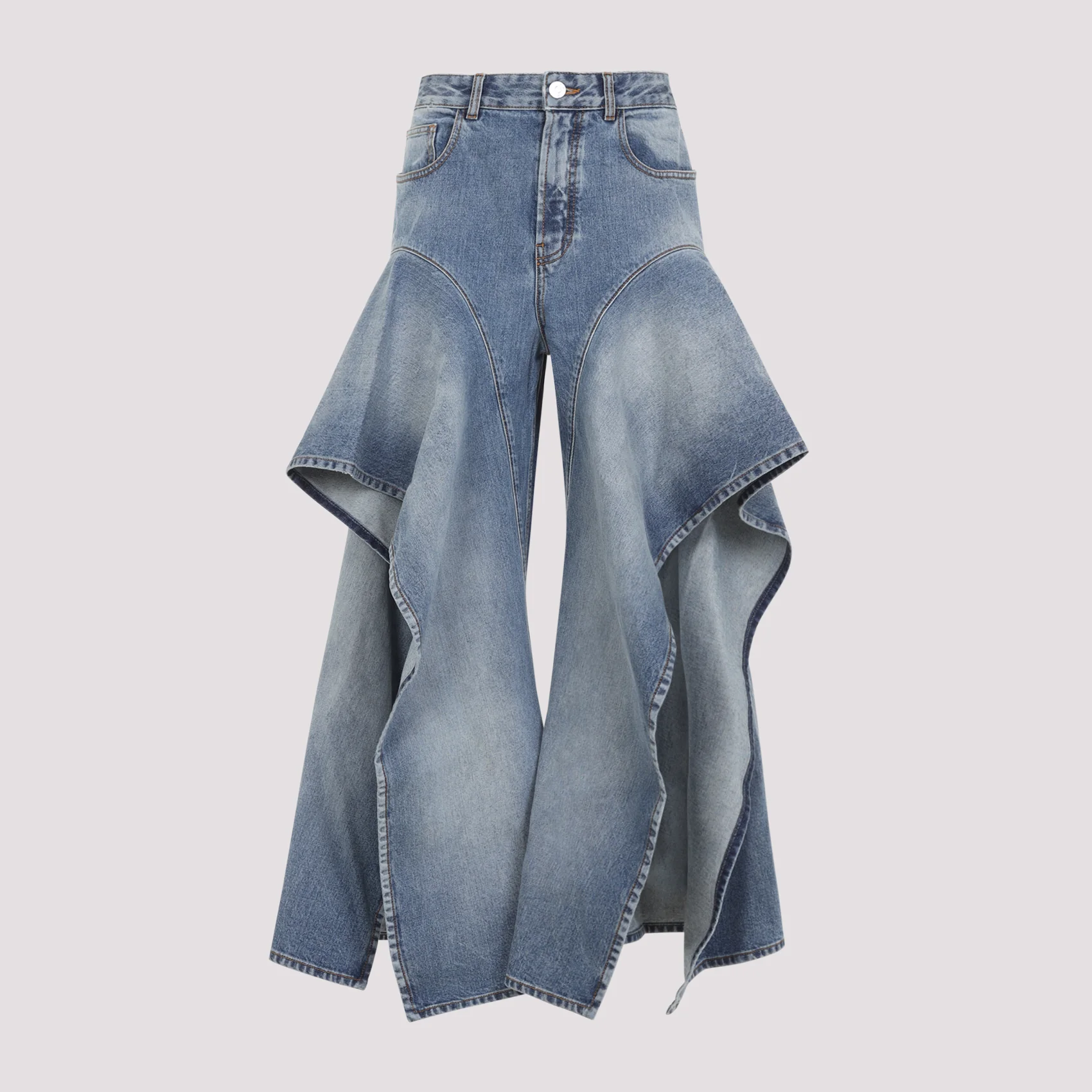 Alaïa Ruffle Faded Jeans - Image 7