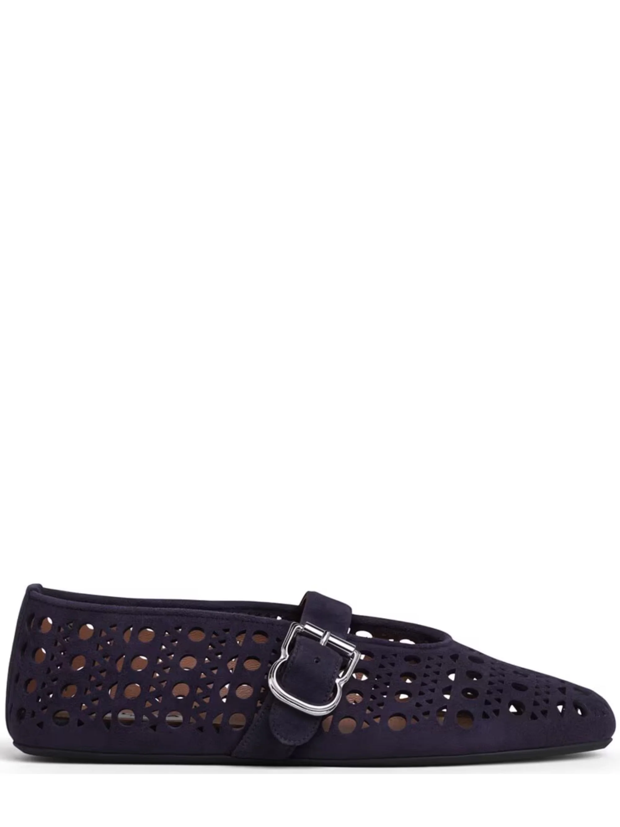 Alaia Sleek Ballerina Flats with Buckled Strap