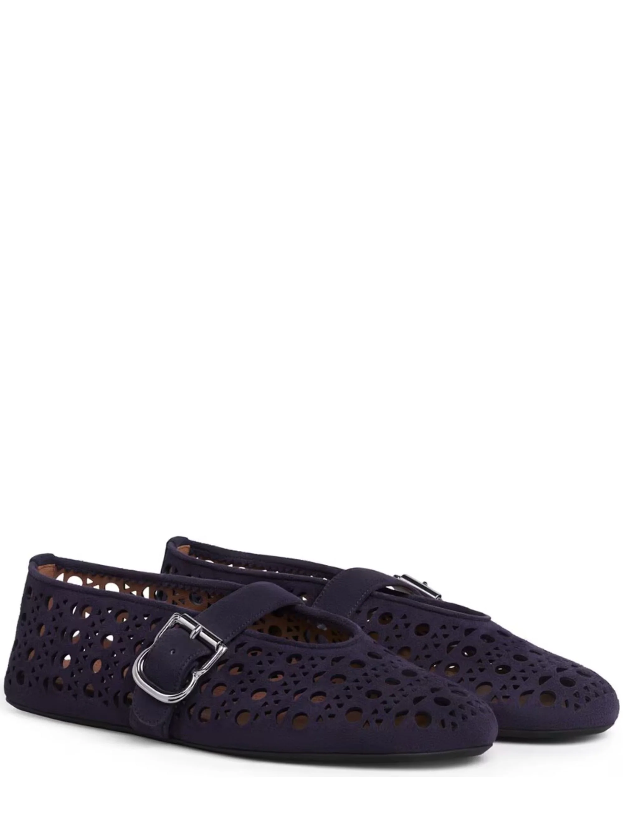 Alaia Sleek Ballerina Flats with Buckled Strap - Image 2