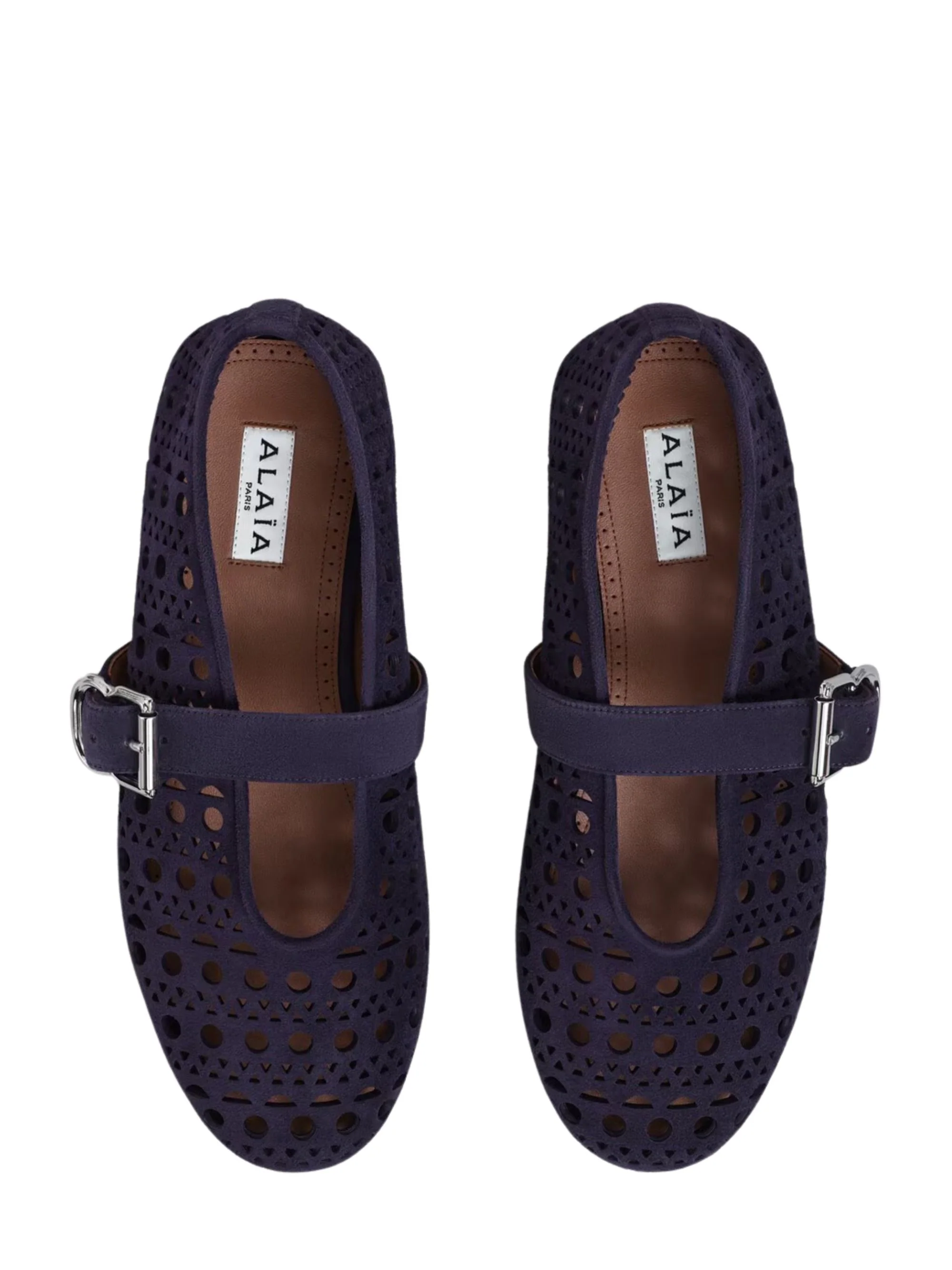 Alaia Sleek Ballerina Flats with Buckled Strap - Image 3