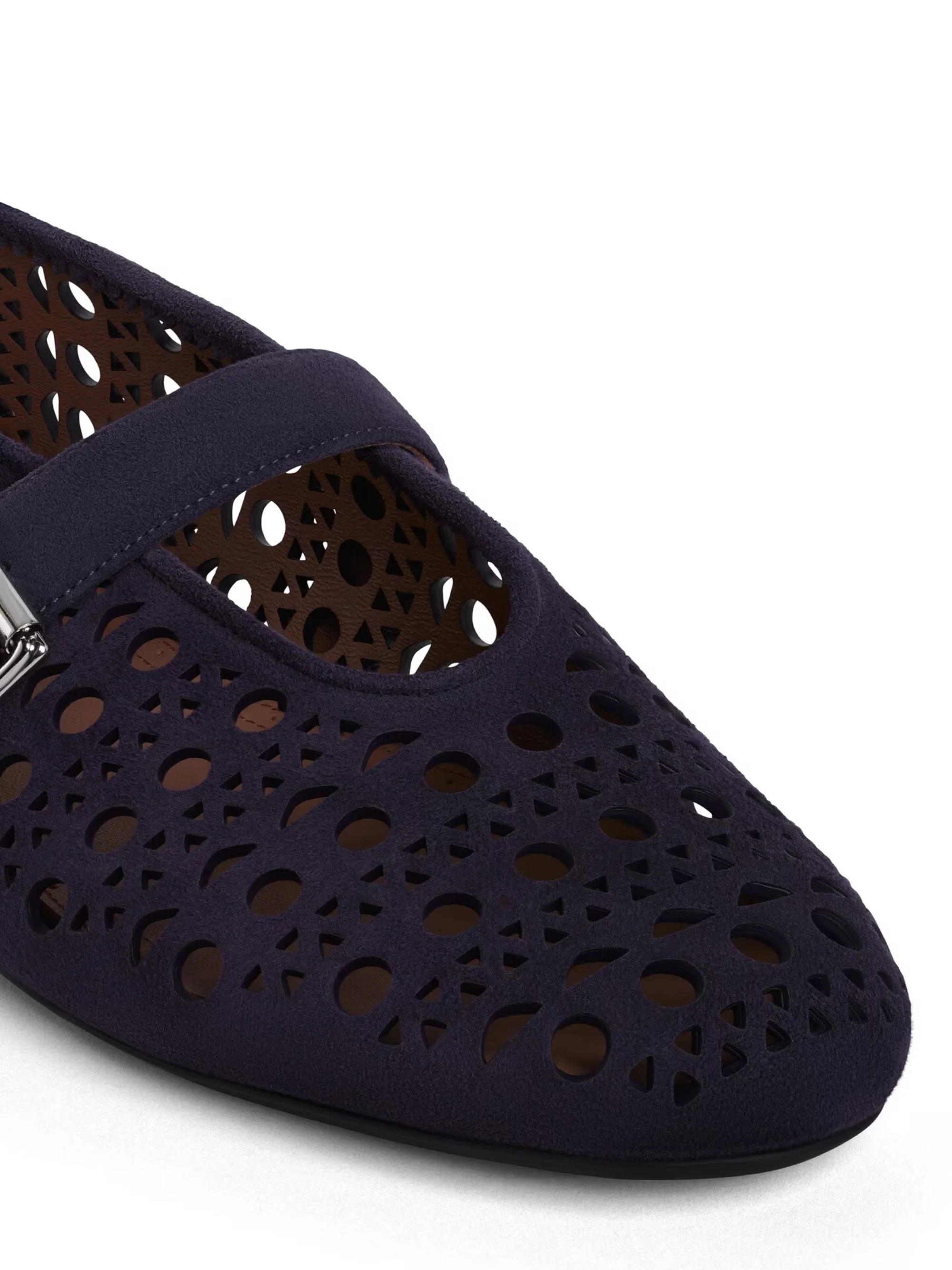 Alaia Sleek Ballerina Flats with Buckled Strap - Image 4