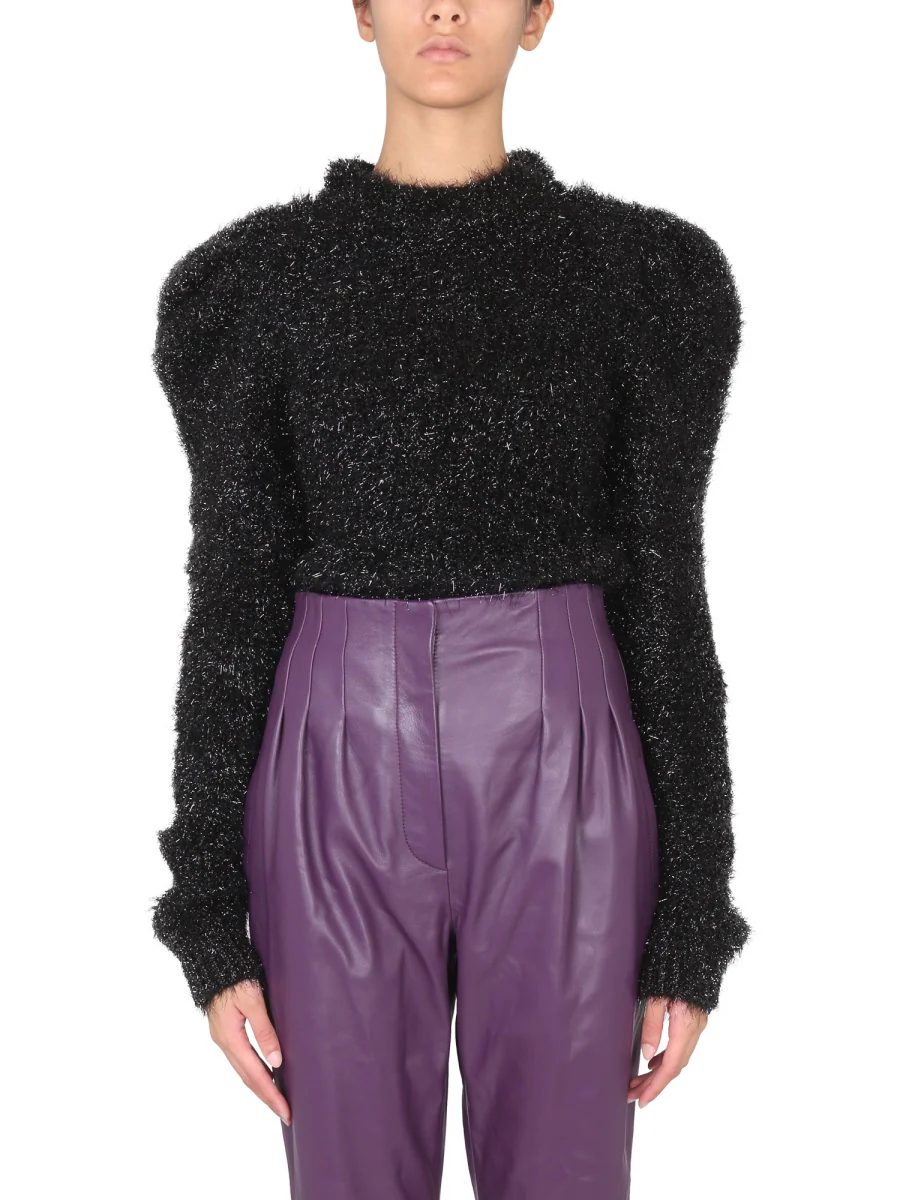 Alberta Ferretti Chic Lurex Knit Sweater