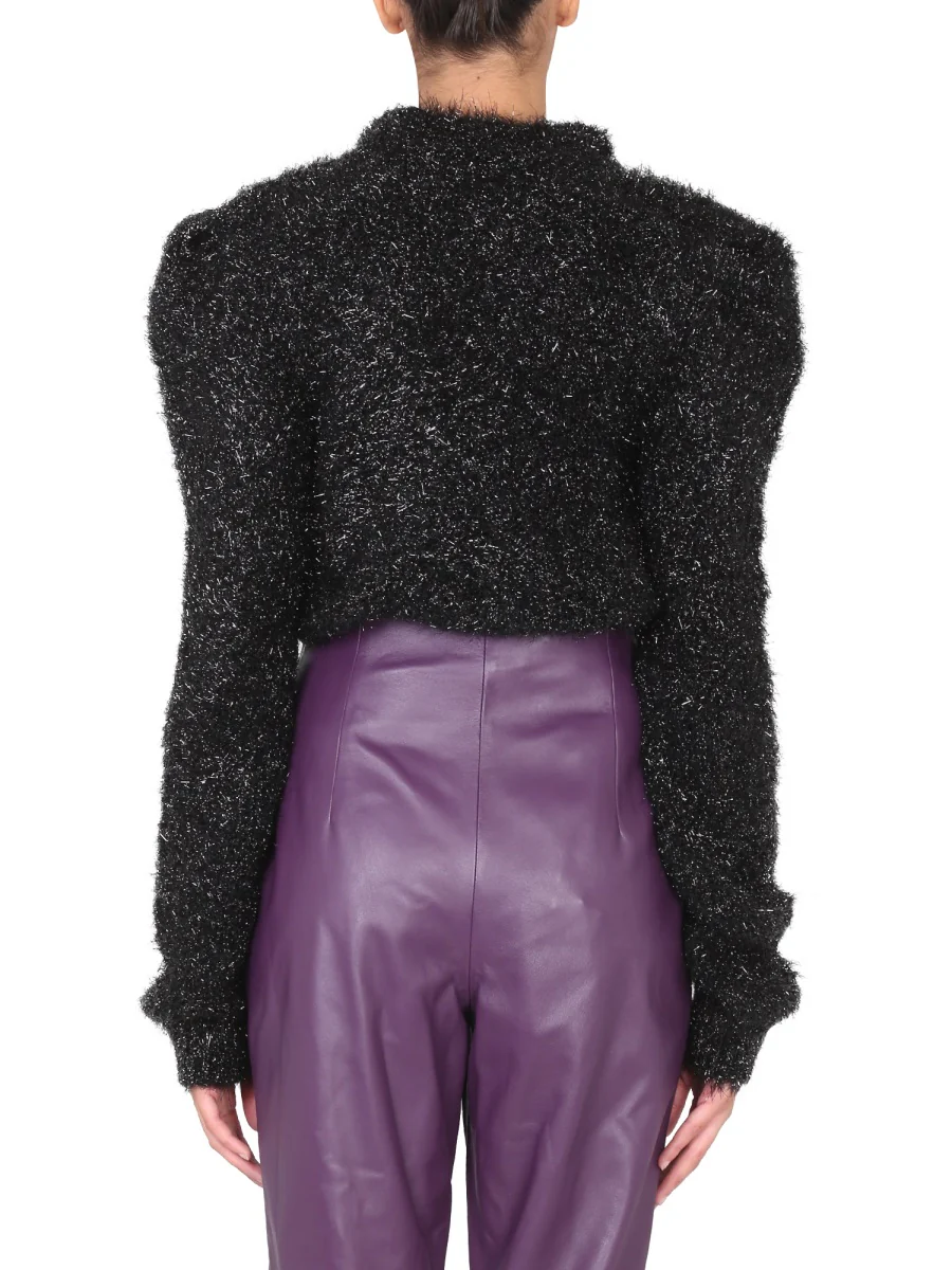 Alberta Ferretti Chic Lurex Knit Sweater - Image 3
