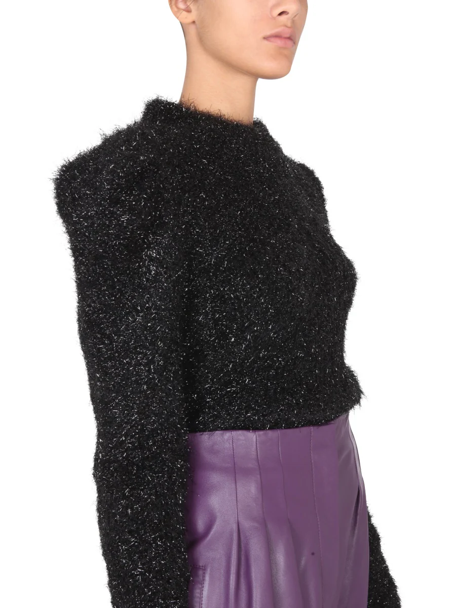 Alberta Ferretti Chic Lurex Knit Sweater - Image 4