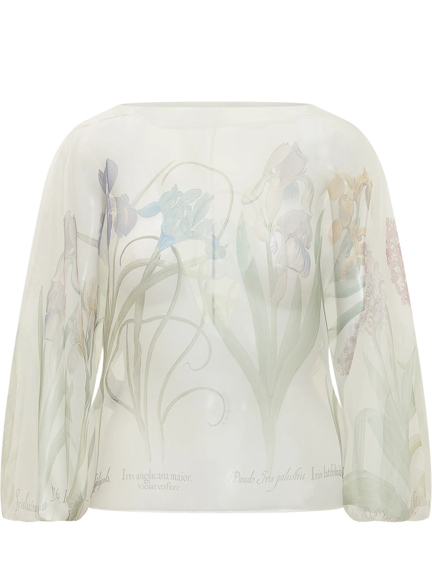 Alberta Ferretti Light Knit Shirt with Floral Design