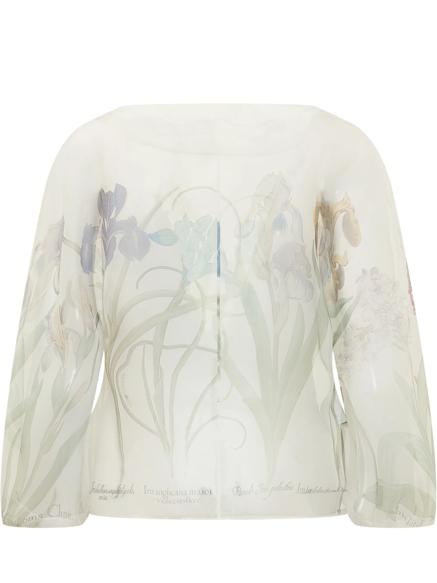 Alberta Ferretti Light Knit Shirt with Floral Design - Image 2
