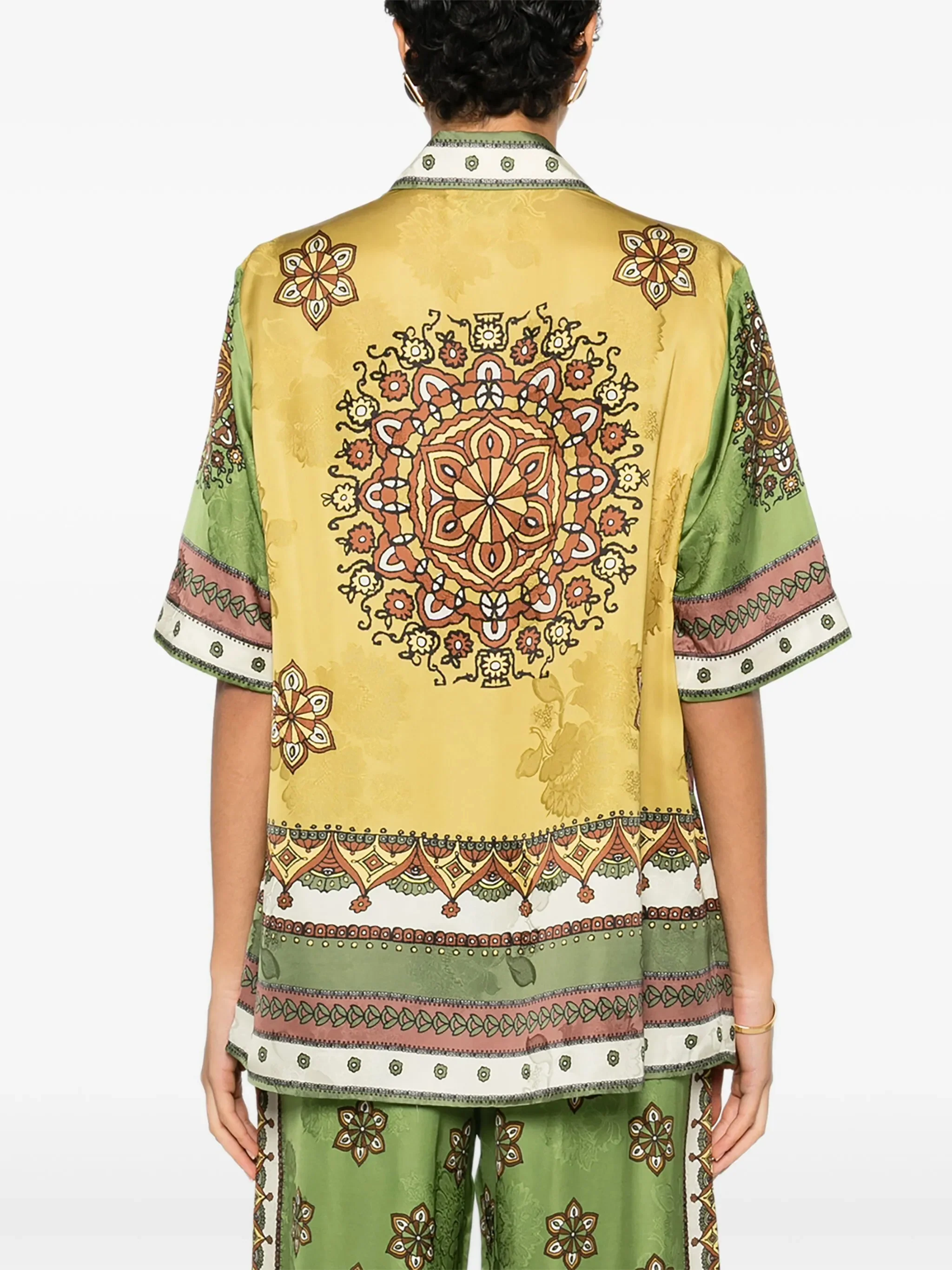 Alemais Pointed Collar Short Sleeve Top - Size 6 - Image 4
