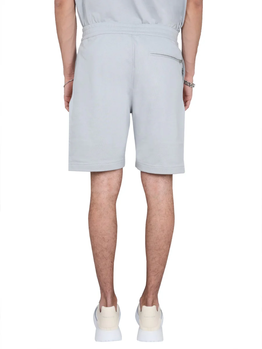 ALEXANDER McQUEEN Bermuda Shorts with Graffiti Logo Print - Image 4