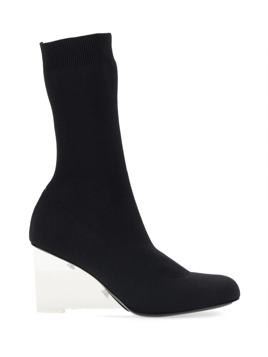 ALEXANDER MCQUEEN Compact Stretch Knit Ankle Boots