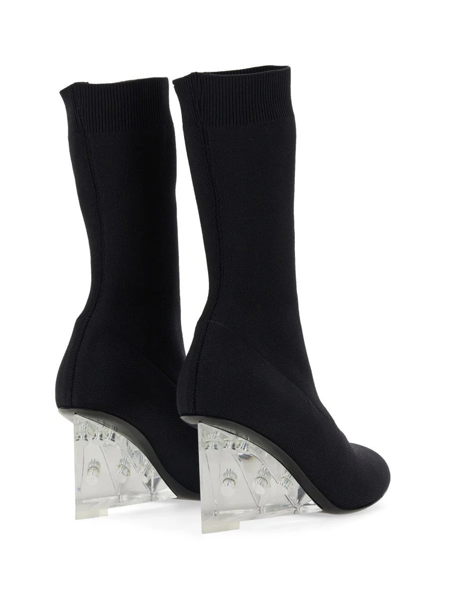 ALEXANDER MCQUEEN Compact Stretch Knit Ankle Boots - Image 3