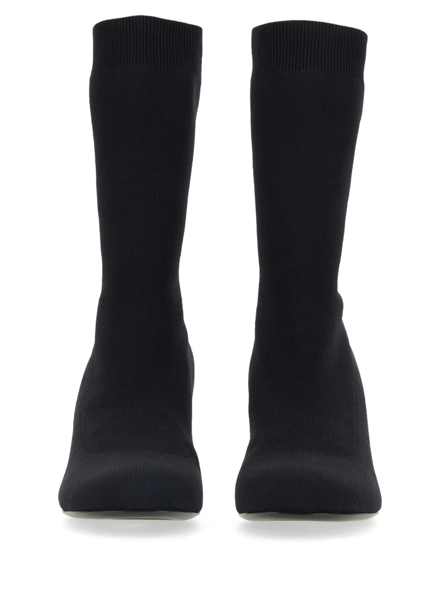 ALEXANDER MCQUEEN Compact Stretch Knit Ankle Boots - Image 5